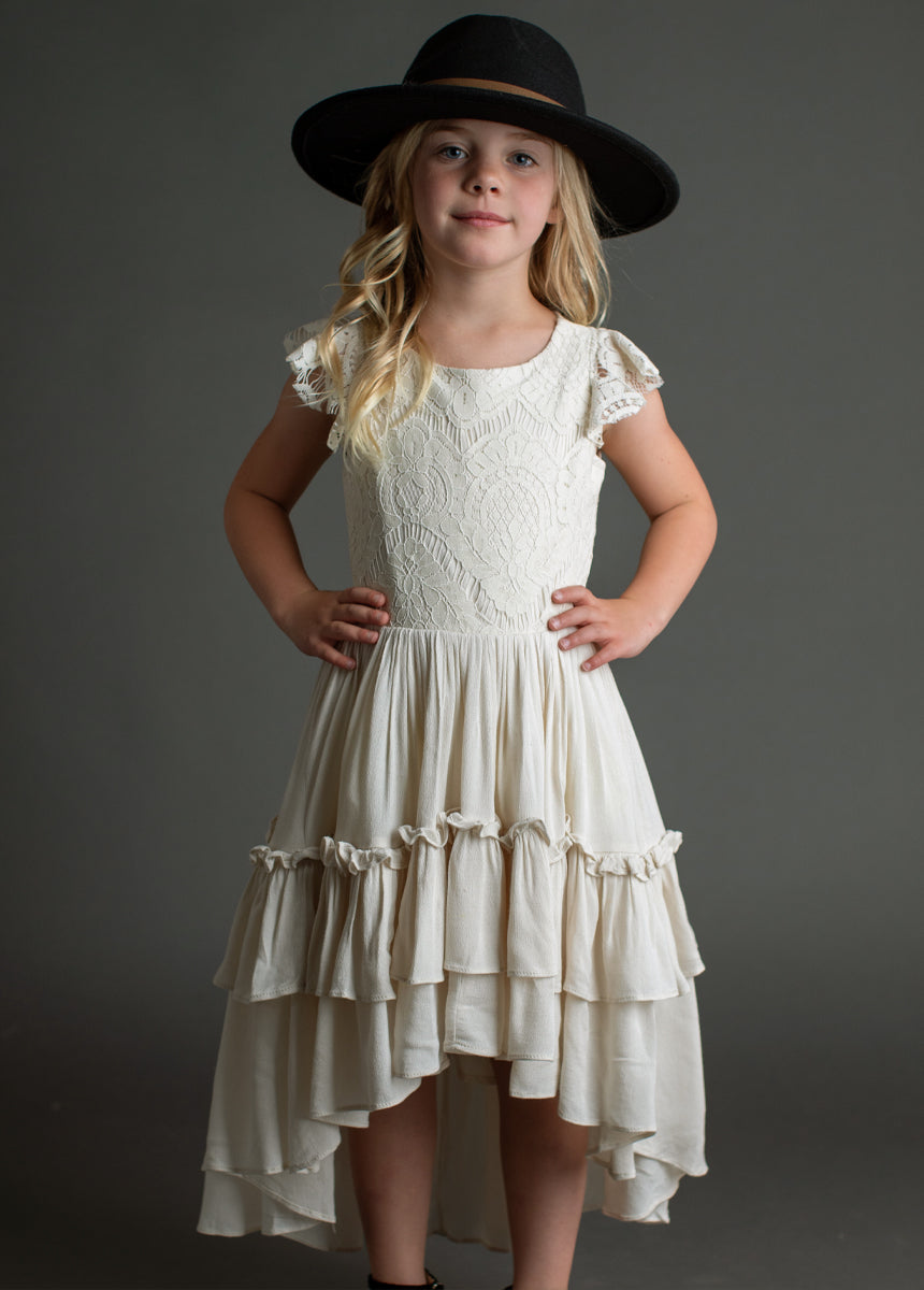Elegant Cream Lace Petticoat Dress for Women - Perfect for Weddings, Parties & Vintage Fashion Outfits