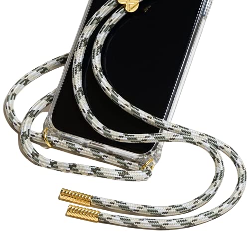 MYRA Crossbody Phone Case for iPhone - Extra Removable & Interchangeable Rope Strap (Desert Olive) | Hands-Free Carrying for Shopping, Travel & Outdoor Activities