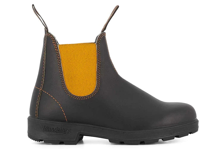 Blundstone 1919 Original Chelsea Boots - Brown/Mustard Leather Ankle Boots for Men & Women | Comfortable Slip-On Work Boots for Outdoor, Hiking & Casual Wear