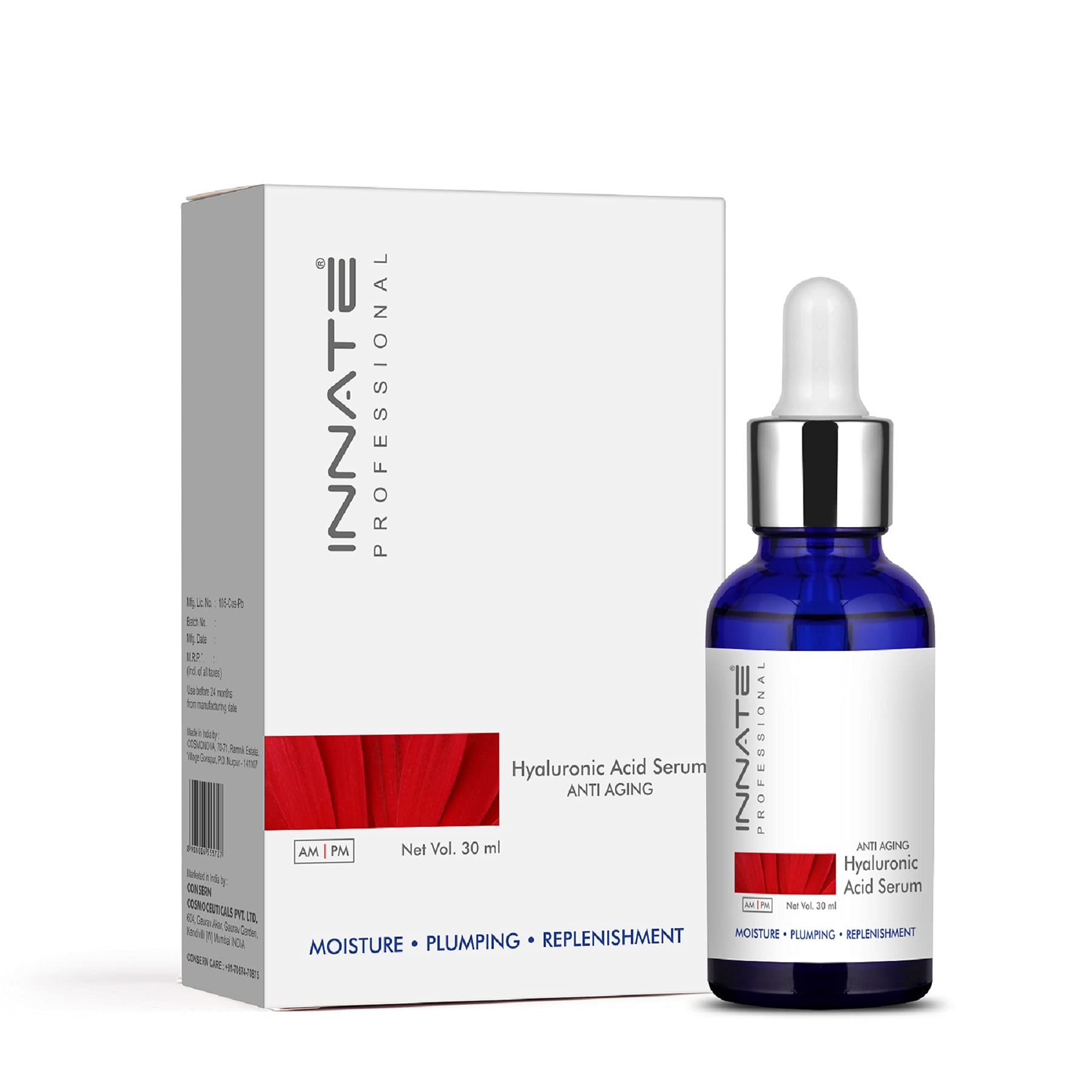 Premium Hyaluronic Acid Anti-Aging Face Serum for Men & Women - 30ml | Hydrating & Wrinkle-Reducing Formula | Suitable for All Skin Types | Day & Night Moisturizer | Perfect for Dry Skin, Fine Lines & Daily Skincare Routine