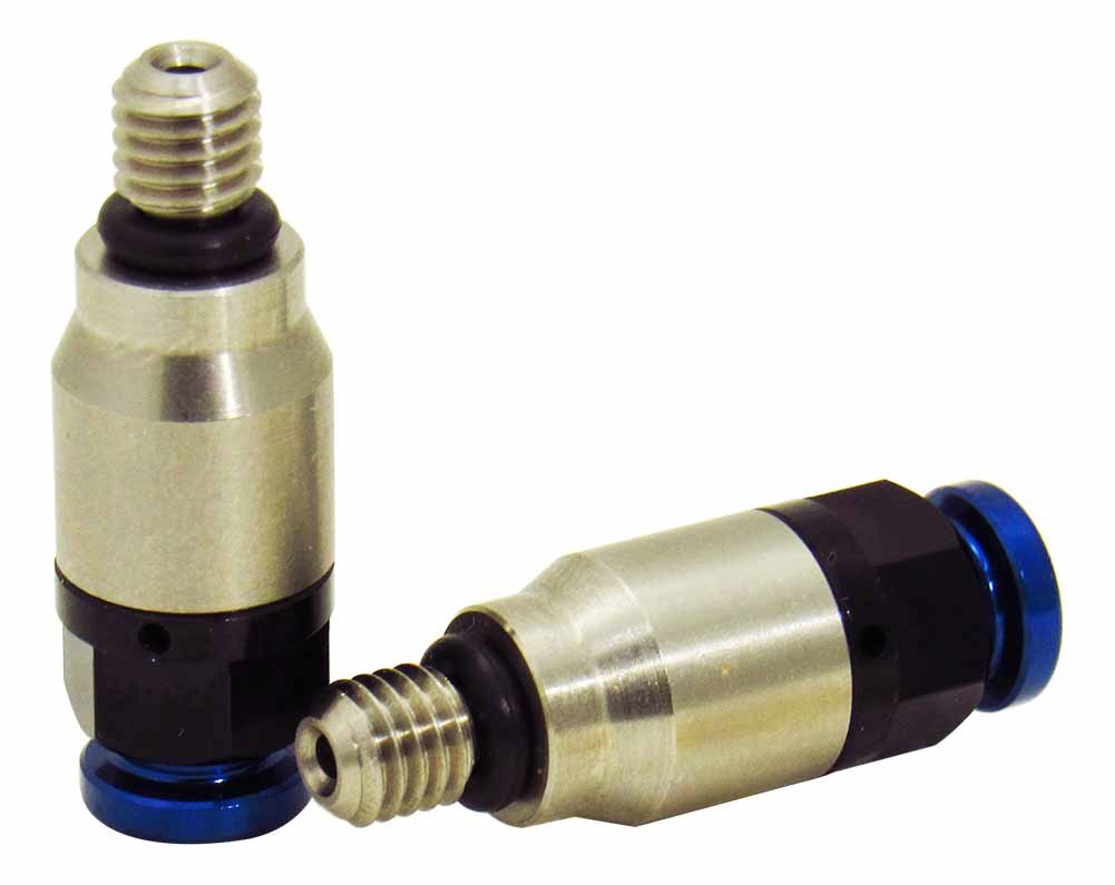 Outlaw Racing 12207BU Fork Suspension Air Pressure Relief Bleeder Valve M5 X 0.8 - Compatible with Showa, Kayaba & Most Conventional Motorcycle Forks (Blue) | Perfect for Dirt Bike, ATV & Off-Road Suspension Maintenance