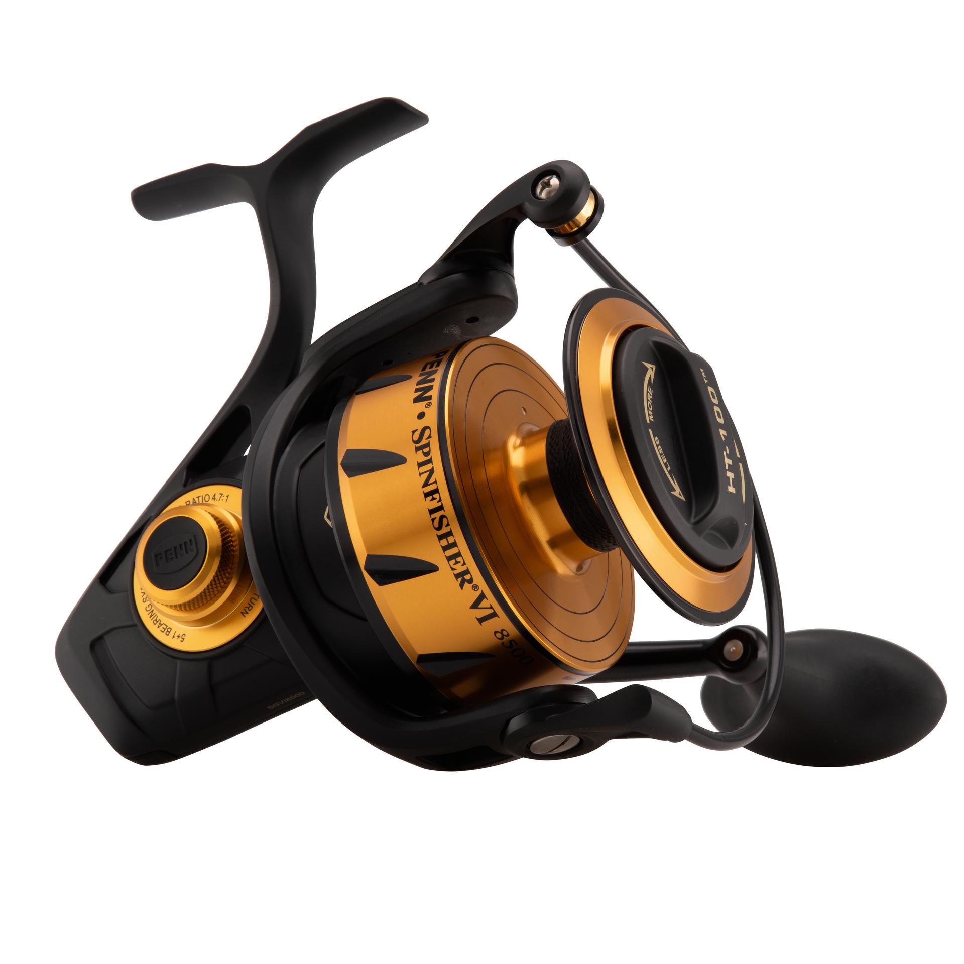 Penn Spinfisher VI Spinning Fishing Reel - Saltwater & Freshwater, 6+1 Shielded Bearings, HT-100 Drag System - Perfect for Surf Fishing, Pier Fishing & Offshore Angling