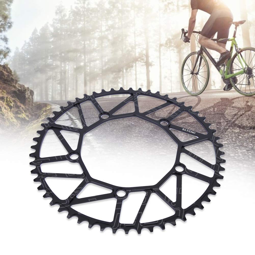VGEBY1 Bike Chain Wheel - 50/52/54/56/58T 130BCD Single Speed Chainring for Road & Mountain Bikes - Durable Replacement for Cycling & Commuting