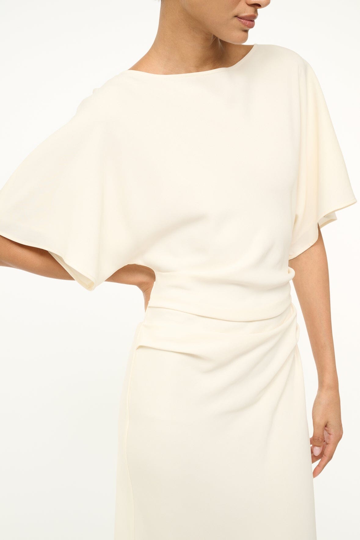 AMELIE MIDI DRESS | Ivory Floral Summer Dress for Women | Perfect for Beach Vacations, Weddings & Date Nights