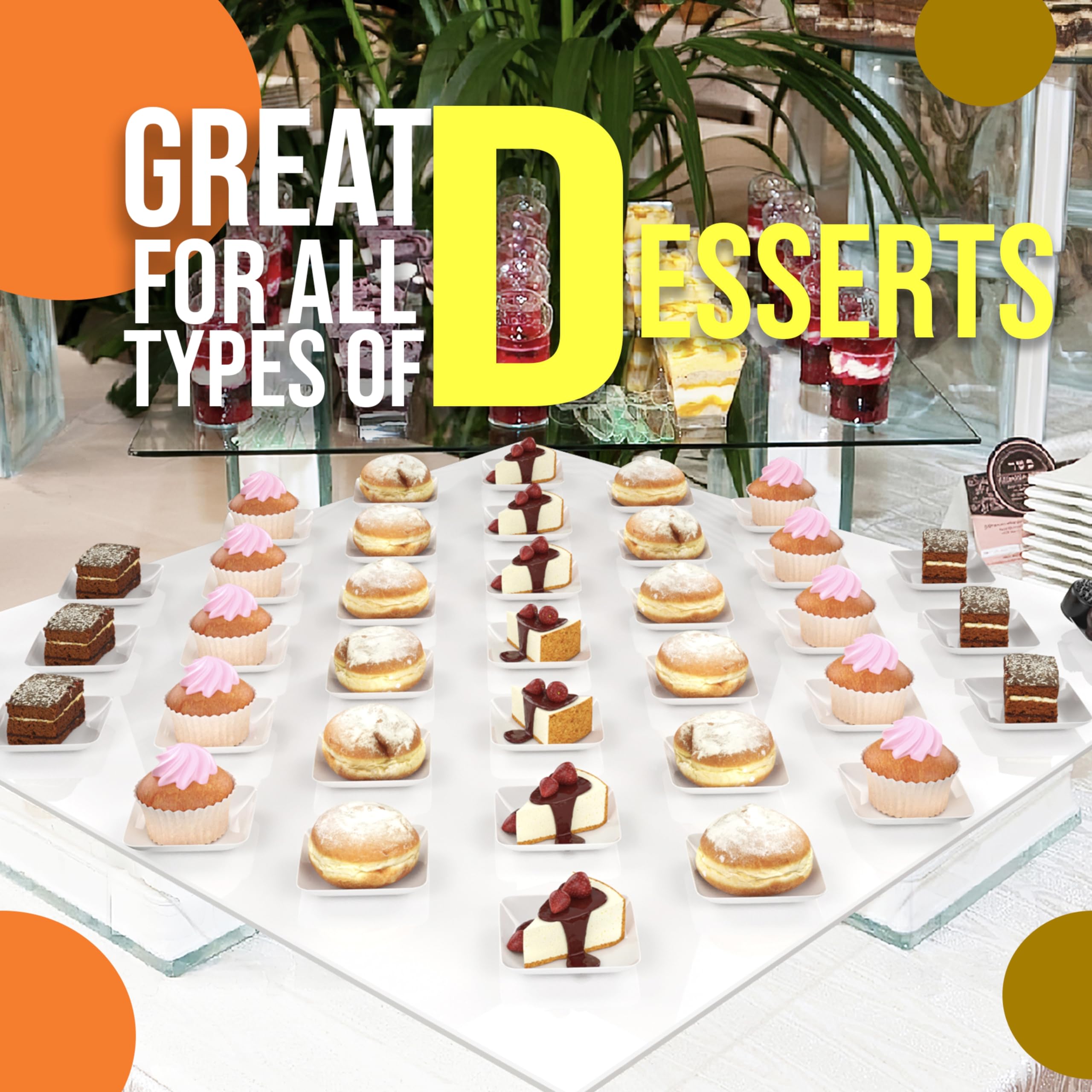 240-Pack Disposable Mini Dessert Plates 2.4