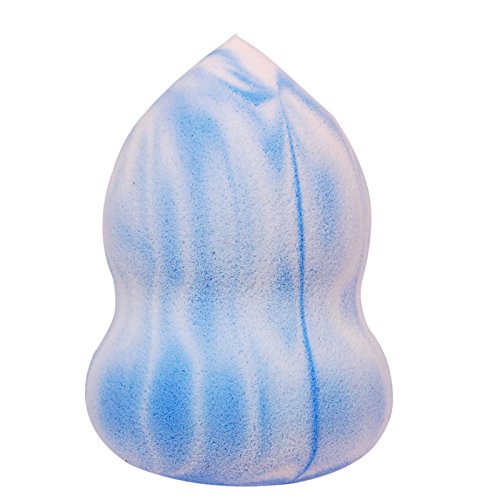 Jenna Cosmetics Professional Beauty Blender Sponge - Soft Makeup Blending Sponge for Foundation & Concealer, Blue Fusion Gourd Shape - Perfect for Flawless Makeup Application at Home or On-The-Go