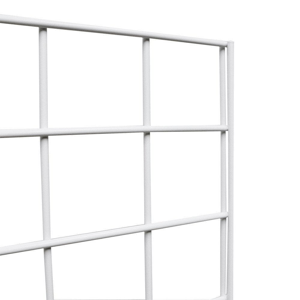 MH GLOBAL 3-Piece White Gridwall Panel Display Set with T-Leg Base - 4 Feet Tall for Retail Store, Trade Show & Boutique Visual Merchandising