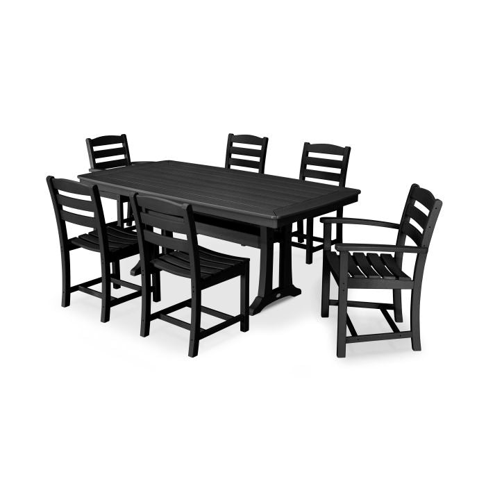 POLYWOOD La Casa 7-Piece Outdoor Dining Set - Durable All-Weather Patio Furniture for Backyard, Poolside & Garden Use