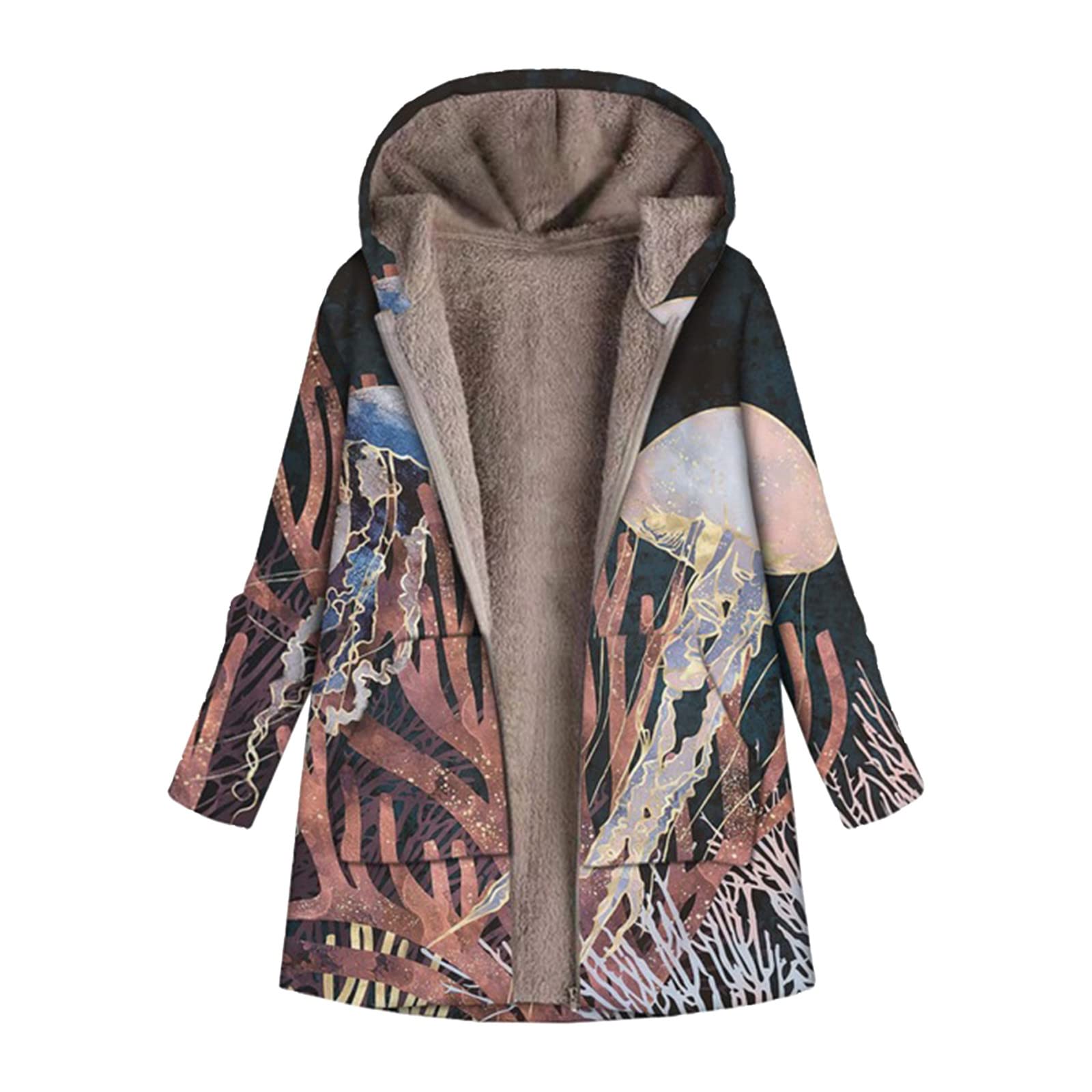 Women's Fleece Coats & Jackets - Personalized Vintage Racer Fleece Jacket for Women | Warm Winter Outerwear for Casual Wear, Outdoor Activities and Daily Fashion