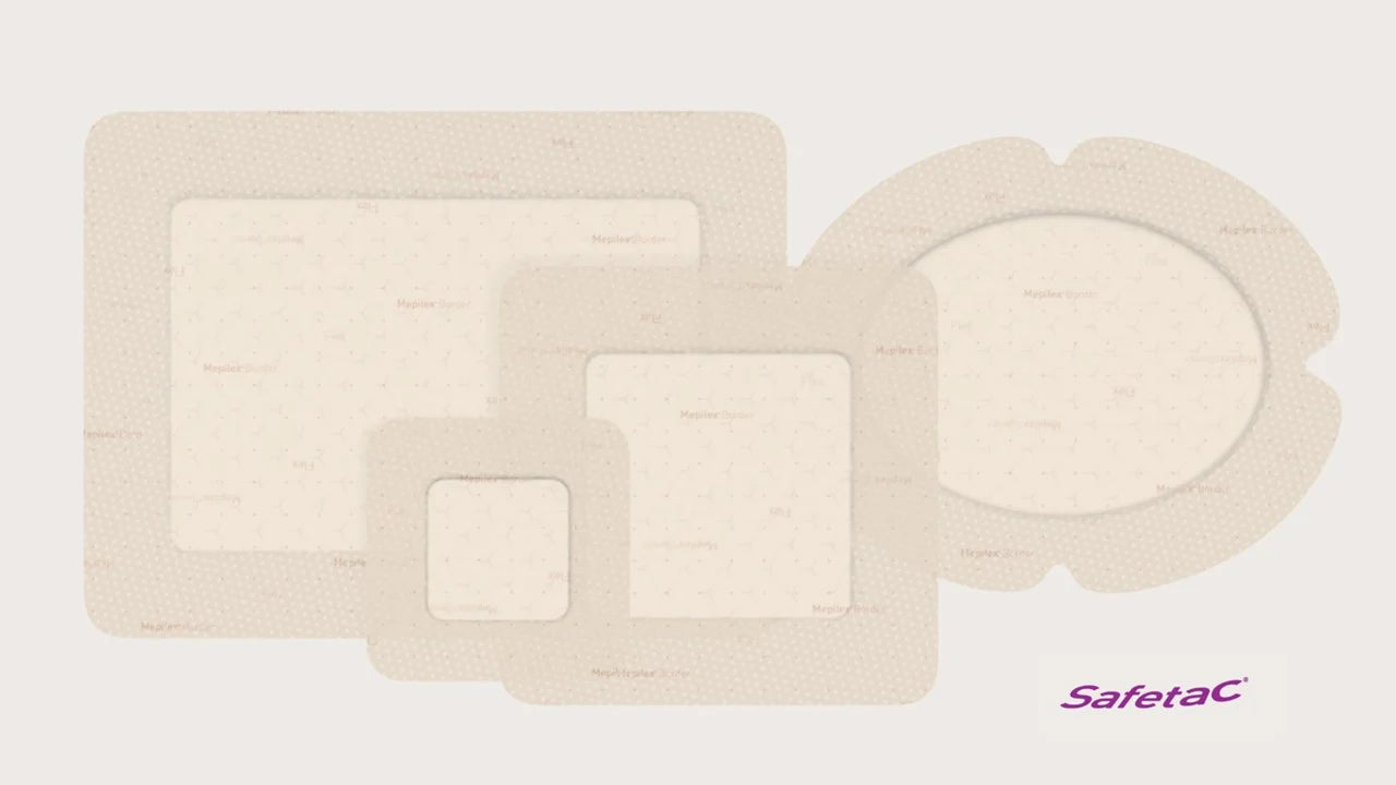 Mepilex Border Flex - Advanced Self-Adhesive Wound Dressing for Pressure Ulcers & Diabetic Wounds | Waterproof & Flexible for Daily Comfort | Ideal for Home Care & Post-Surgical Recovery