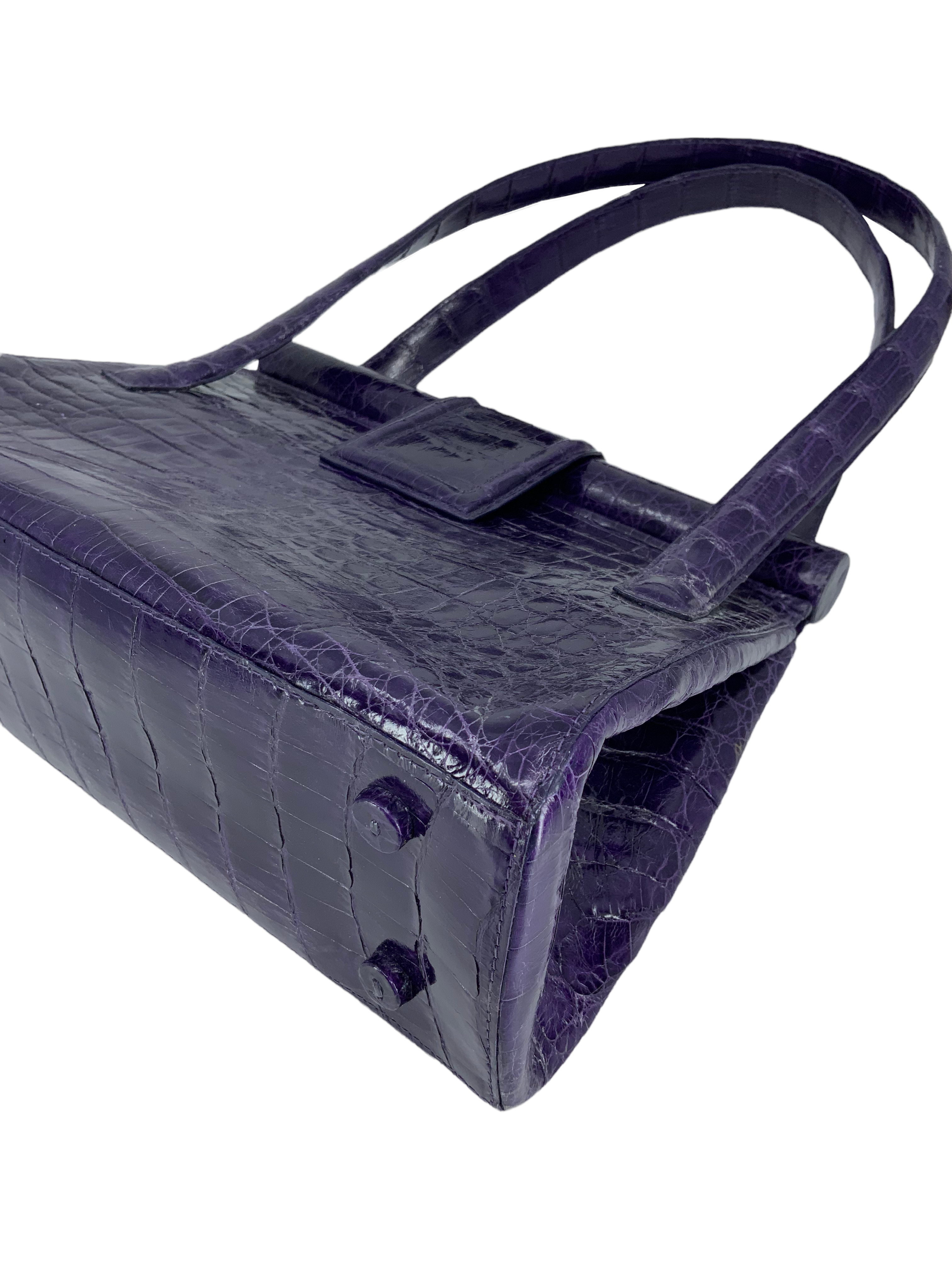 Nancy Gonzalez Genuine Crocodile Leather Top Handle Bag - Luxury Women's Handbag for Work, Parties & Special Occasions