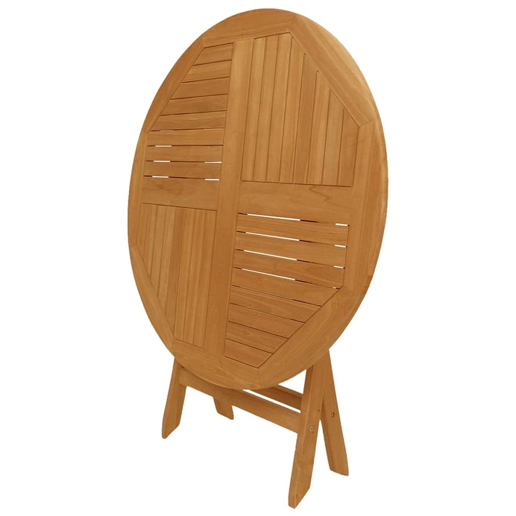5-Piece Solid Teak Wood Garden Dining Set - Portable Folding Outdoor Table & Chairs for Picnic, Party, Camping - Patio, Backyard, and Beach Furniture
