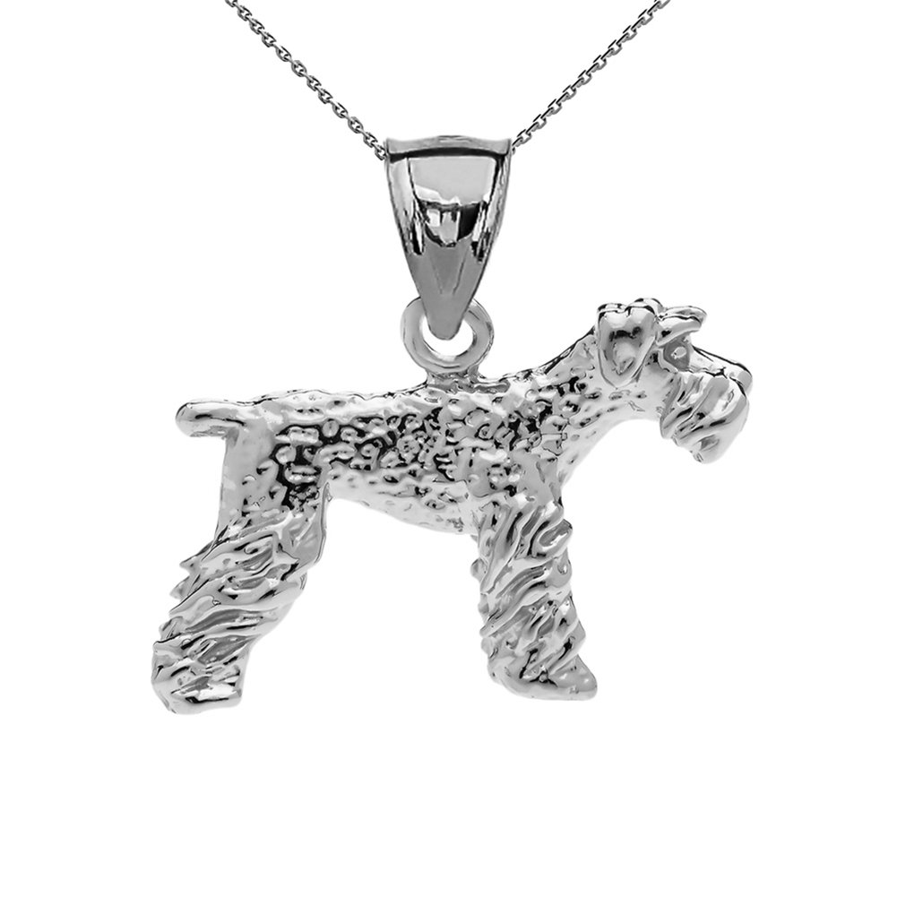 Solid Sterling Silver Lakeland Terrier Charm Pendant Necklace - Handcrafted Dog Lover Jewelry Gift for Women - Perfect for Pet Memorials, Birthdays & Everyday Wear