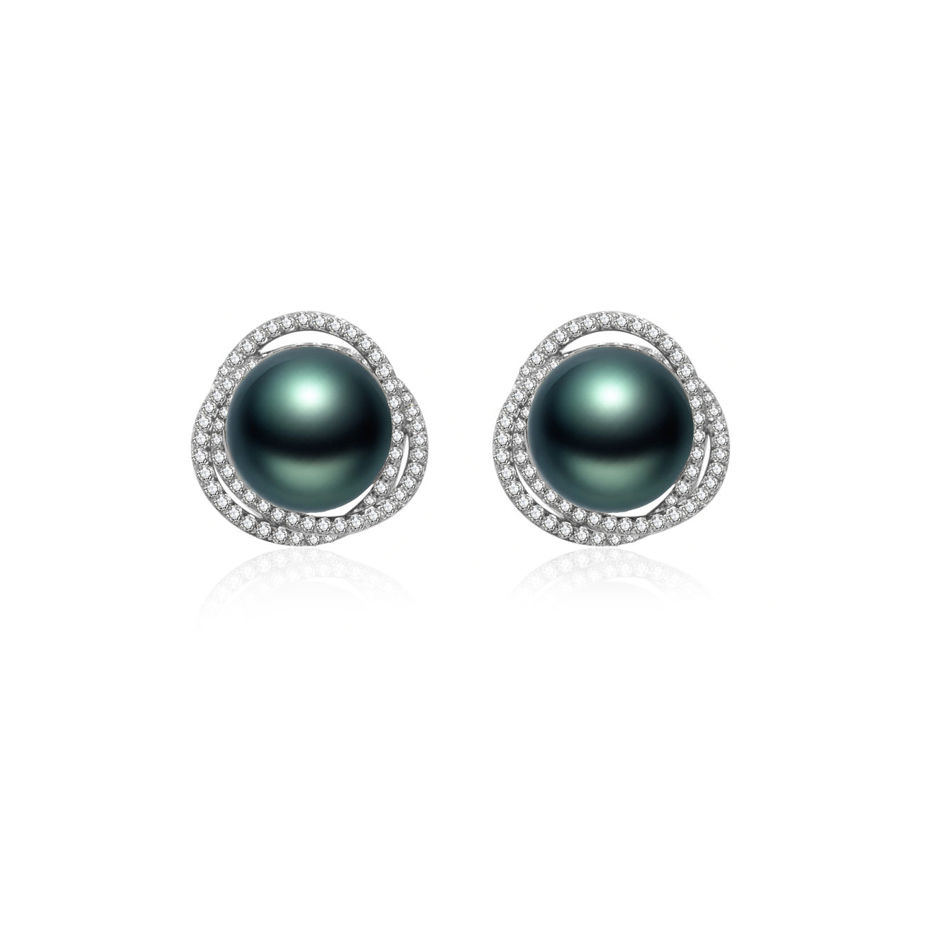 18K Gold Tahitian Pearl Earrings - Genuine Black Pearl Stud Earrings for Women, Luxury Jewelry Gift for Her - Perfect for Weddings, Parties & Special Occasions
