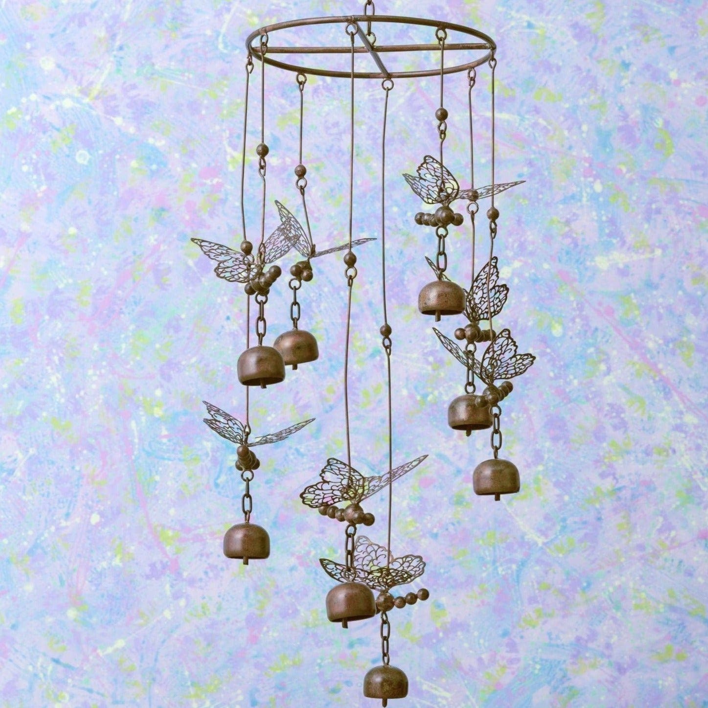 Butterfly Bells Wind Chime - Handmade Outdoor Garden Decor for Patio, Balcony, and Backyard - Soothing Wind Sounds for Relaxation