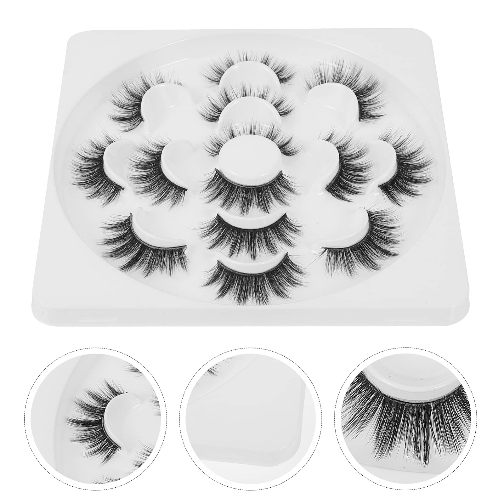 7 Pairs Criss-Cross Wispy Fake Eyelashes - 6D 3D Lotus Lash Extensions for Natural Volume & Length | Perfect for Bridal, Party & Night Out Makeup Looks