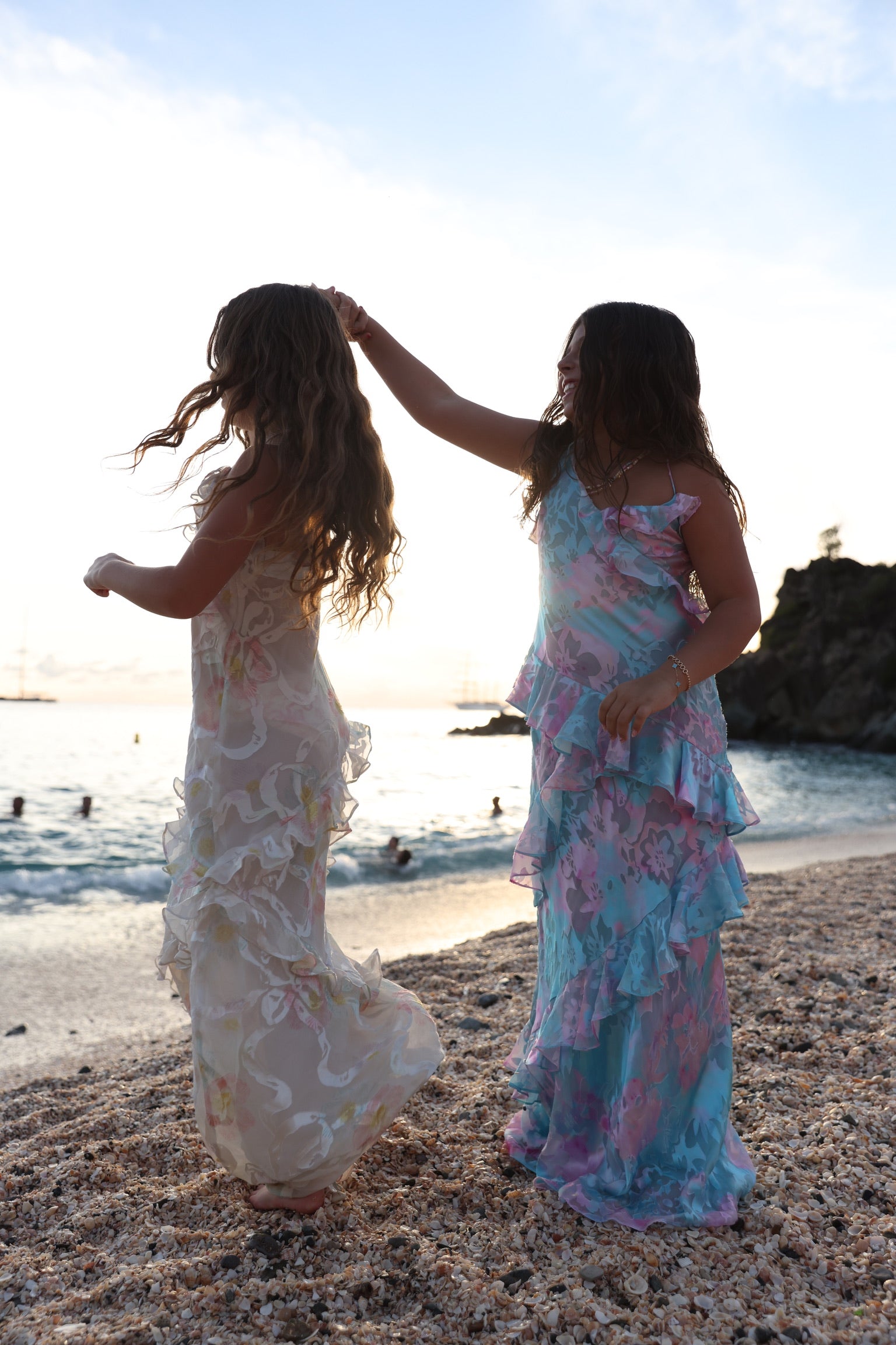 Girls Mini Rialto Maxi Dress - Floral Summer Casual Dress for Kids, Toddler & Baby Girls | Perfect for Beach, Party & Family Outings