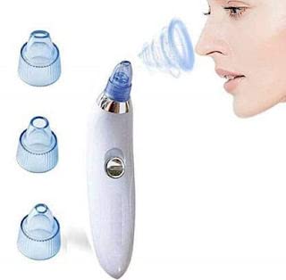 NL TRADERS Professional Acne Pore Cleaner Vacuum - Blackhead & Whitehead Remover Kit for Clear Skin | Derma Suction Tool for Pimple & Acne Treatment | Skin Care Device for Face Cleansing & Blemish Removal (White) | Perfect for Home Spa & Daily Skincare Routine
