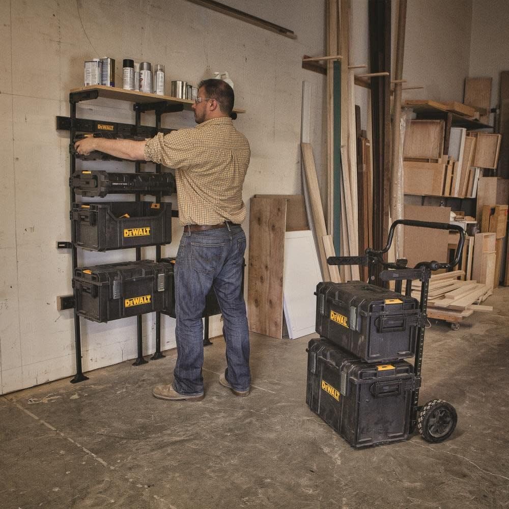 DEWALT DWST08260 Tough System Garage Storage Rack - Heavy-Duty Wall Mounted Organizer for Tools & Equipment - Perfect for Home Garage, Workshop & DIY Projects