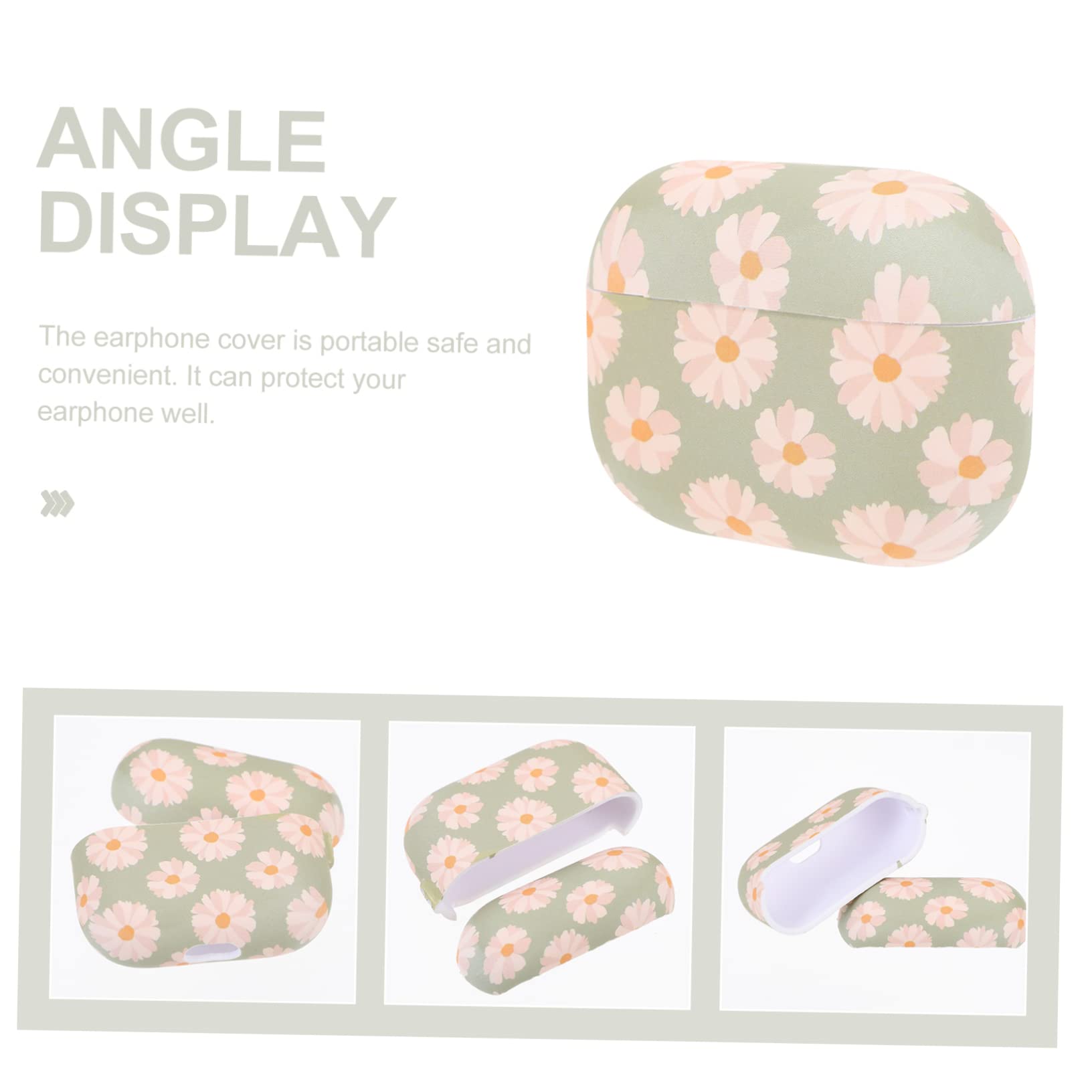 Angoily 5-Pack Daisy Flower Earbud Cases - Cute Protective Cover for AirPods, Wireless Earbuds & Earphones | Durable Shell with Organizer for Travel, Gym & Daily Use