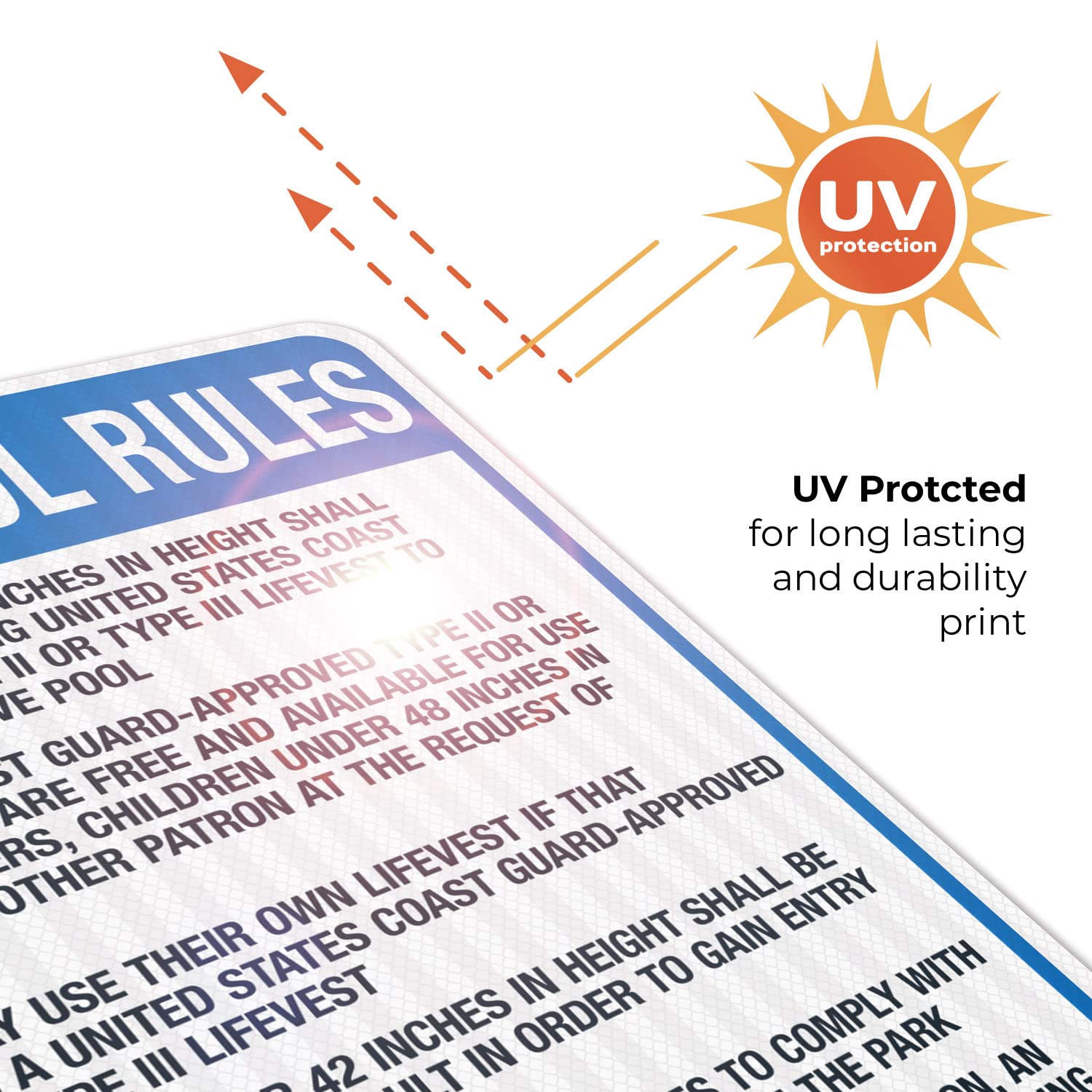 Ohio Pool Safety Signs - 24x30 Inches Water Rules Sign, Compliant with State of Ohio Pool Code | 3M EGP Reflective .080 Aluminum, Fade Resistant | Made in USA | Perfect for Public Pools, Water Parks & Backyard Swimming Areas