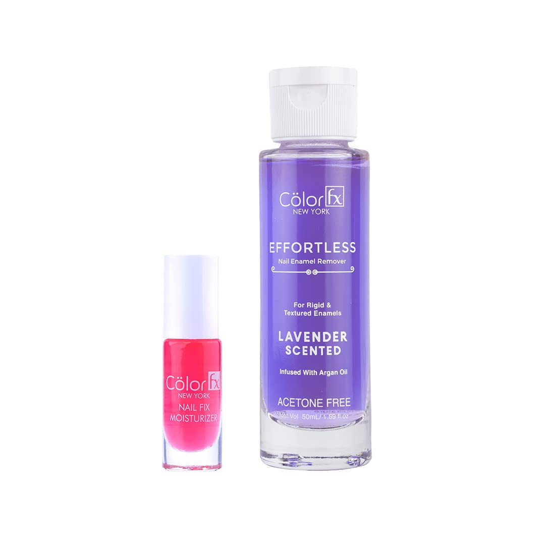 Color Fx Nail Fix Moisturizer & Nail Polish Remover with Lavender Scent - 203-R1 | Gentle Cuticle Care & Nail Strengthener for Salon-Quality Manicures at Home