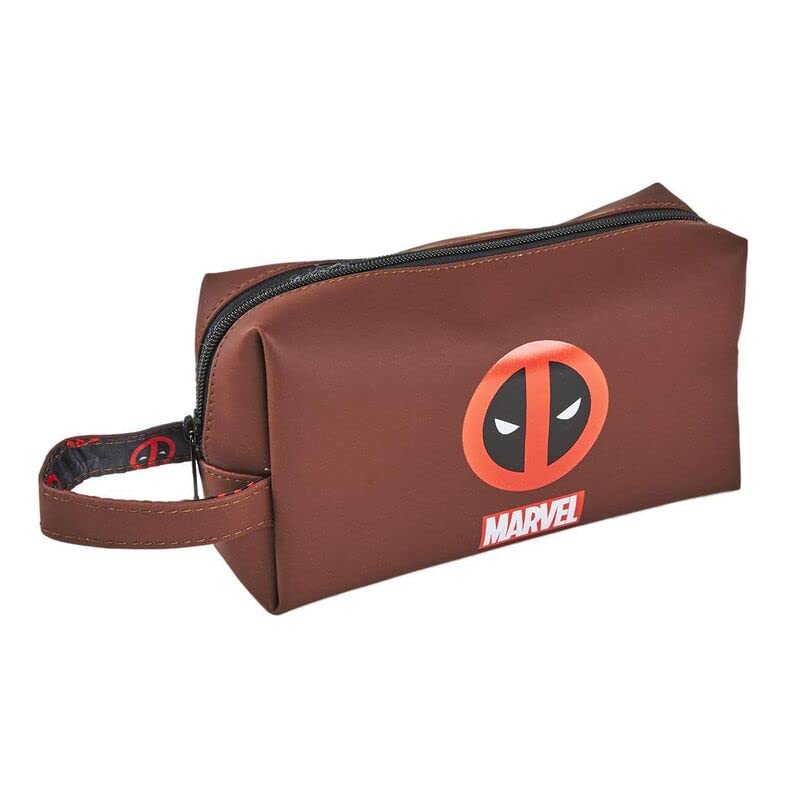 Marvel Deadpool Travel Toiletry Bag with Handle - Waterproof Cosmetic Organizer for Men & Women - Perfect for Gym, Camping, Business Trips & Vacation Essentials