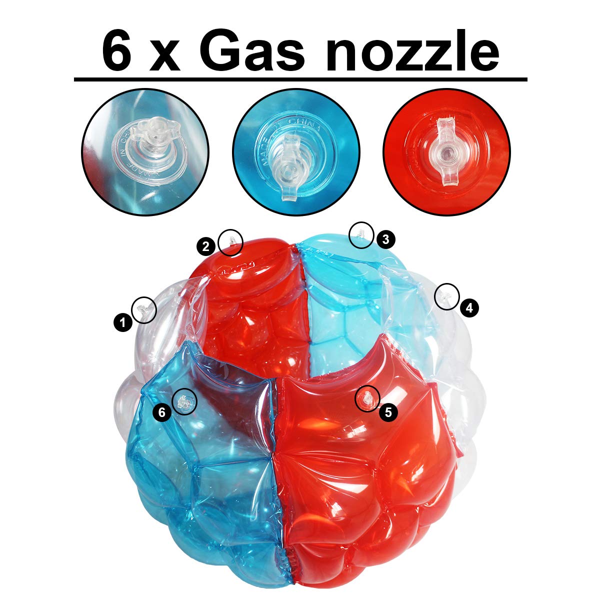 **SUNSHINEMALL 2 Pack Inflatable Bumper Balls for Adults & Kids (3ft/0.90m) - Giant Sumo Balls, Body Bumpers, Zorb Ball for Outdoor Games, Backyard Fun, Parties, and Team Building Activities**