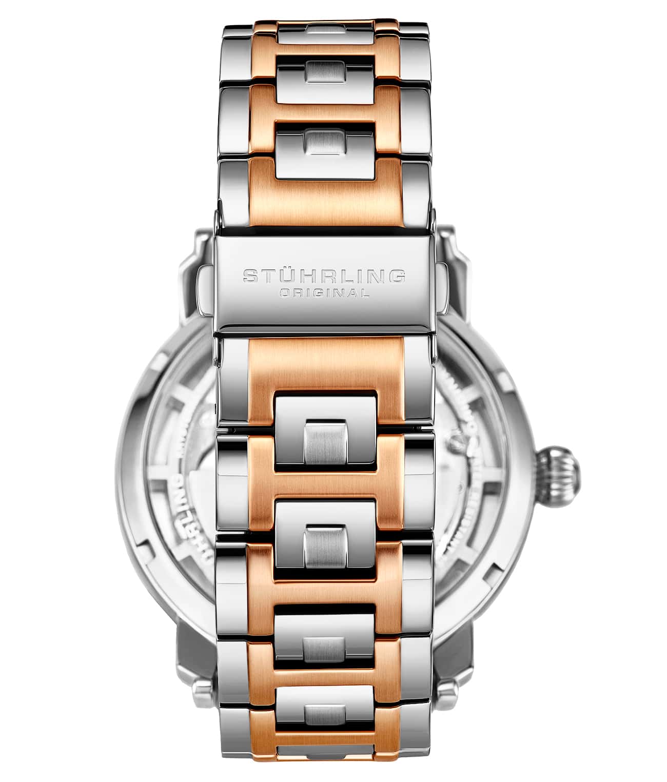 Luciano 371B Automatic 46mm Skeleton Watch for Men - Luxury Stainless Steel Mechanical Timepiece with Transparent Dial - Perfect for Business, Formal Events & Gift Giving