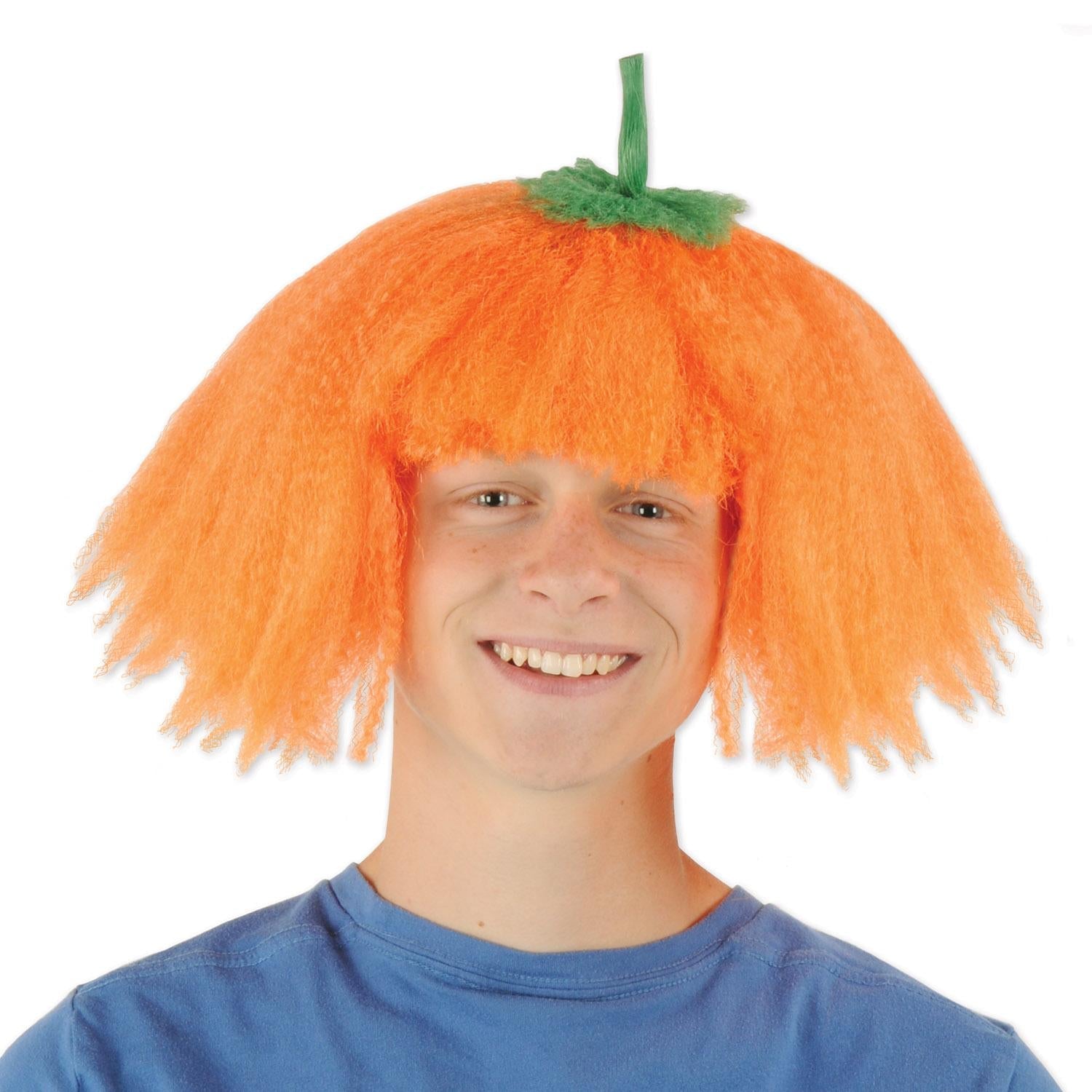 12 Pack Halloween Pumpkin Wigs - Fun Costume Accessories for Kids & Adults - Perfect for Halloween Parties, Trick or Treating & Cosplay Events