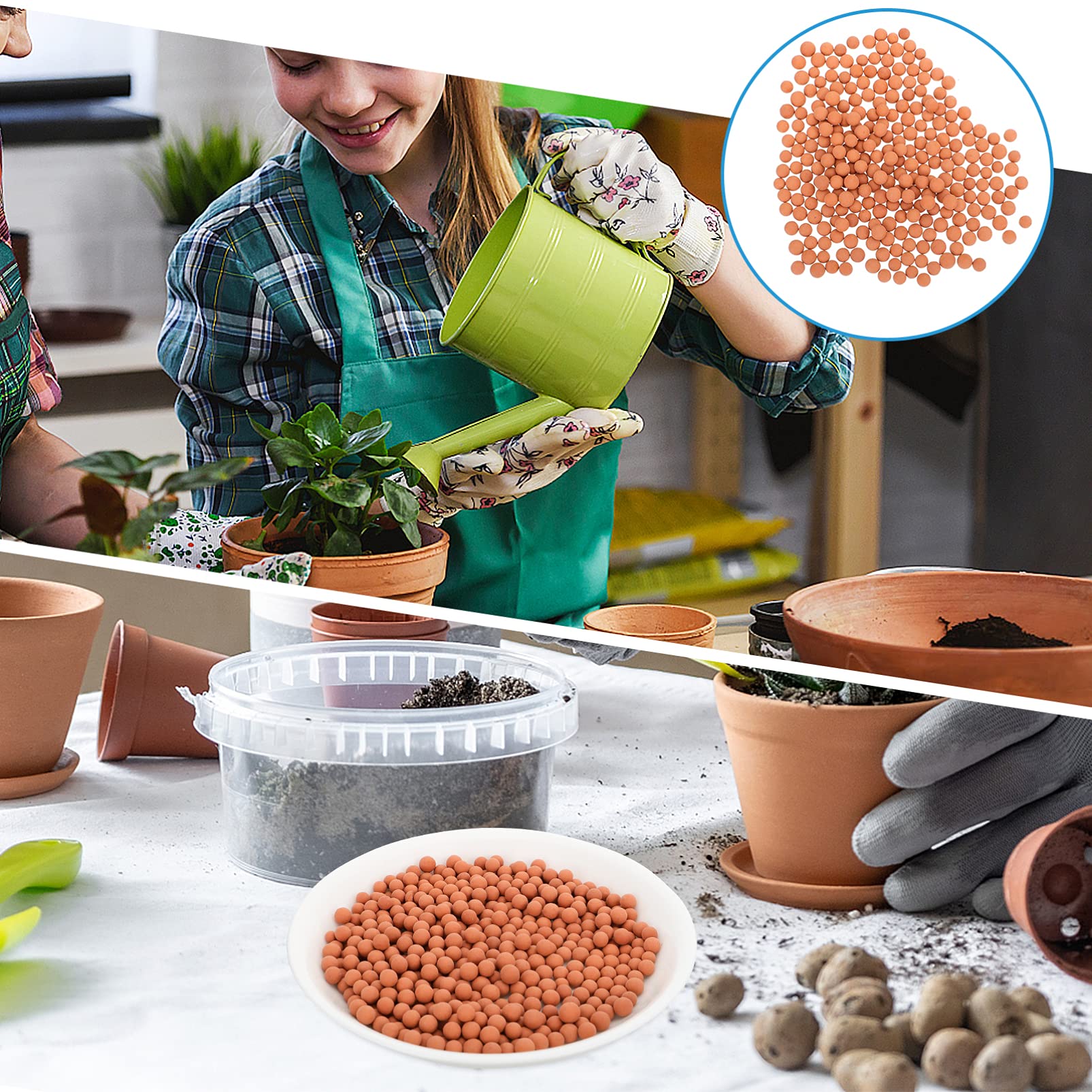 Happyyami Hydroponic Flower Pots - 2 Bags of Premium Cultivation Soil & Decorative Stones for Succulent Plants, Indoor Gardening Supplies | Perfect for Home Decor, Office Desk & Gift Ideas