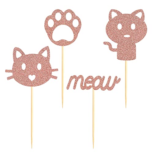 24 Pcs Cat Cupcake Topper