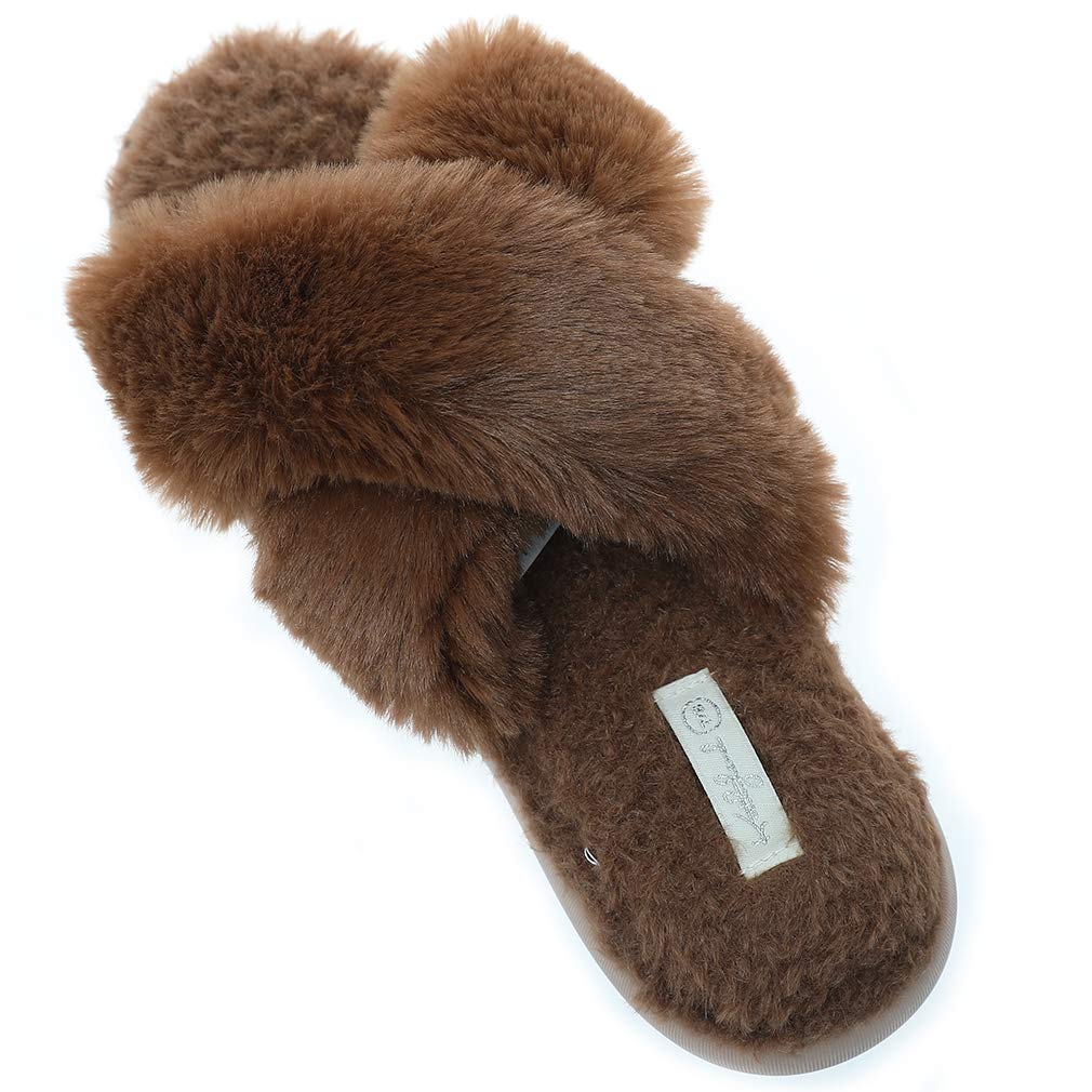Millffy Women's Cross Band Slip-On Flip Flop Slippers - Open Toe Summer House Shoes for Indoor & Outdoor Comfort