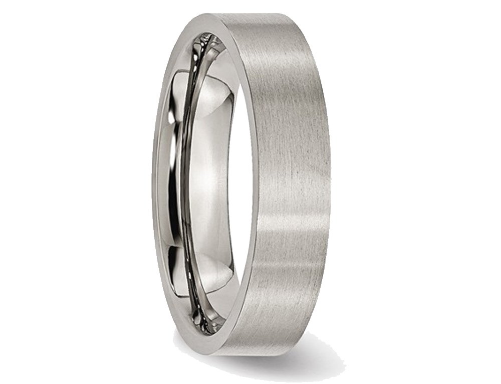 5mm Comfort Fit Titanium Wedding Band Ring for Men - Durable & Hypoallergenic Titanium Ring for Everyday Wear, Anniversary & Special Occasions