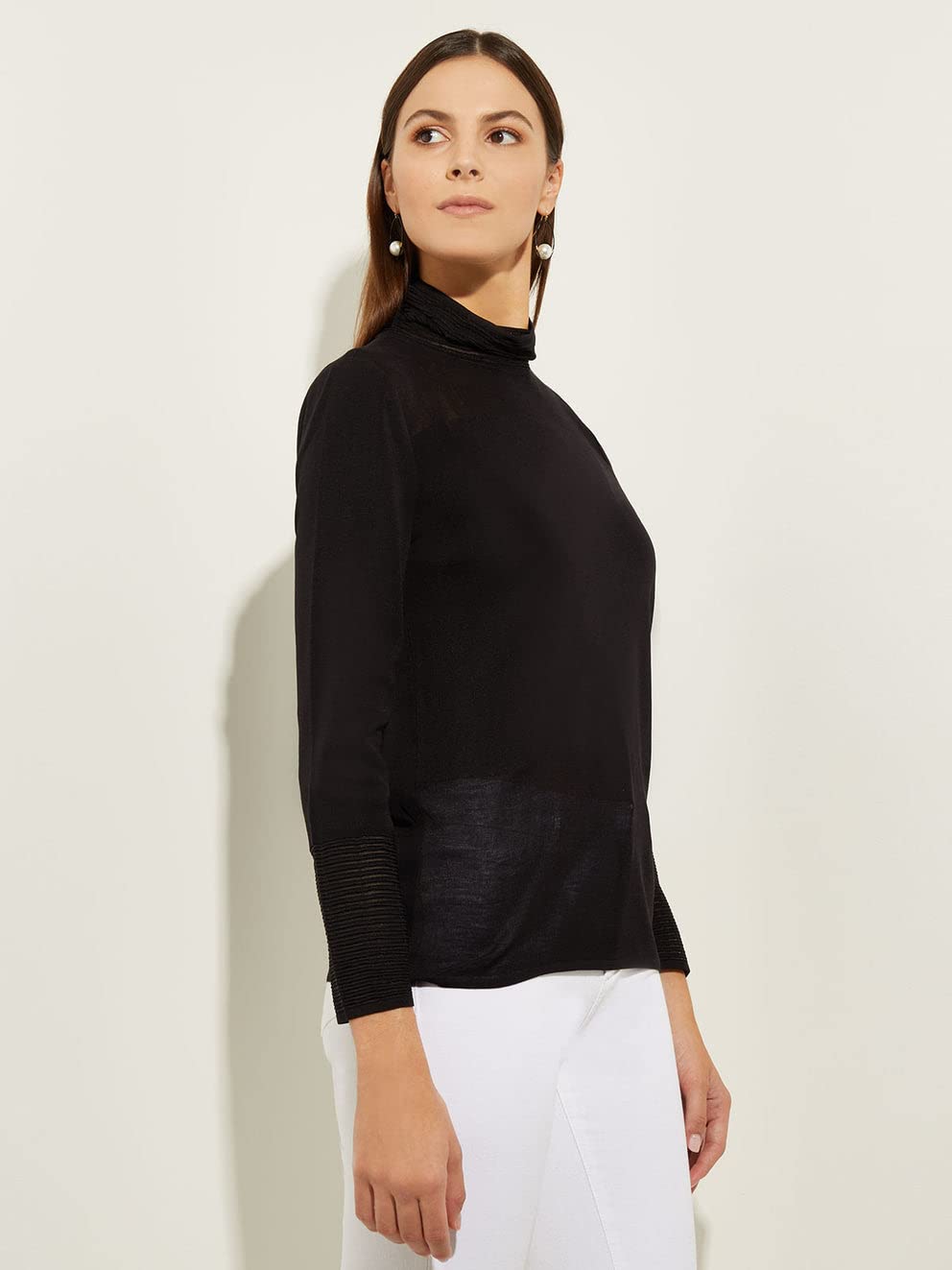 Stylish MISOOK Sleeve Knit Tunic Top - Lightweight Unlined Design for Women | Machine & Hand Washable | Perfect for Casual Wear, Office Outfits & Layering