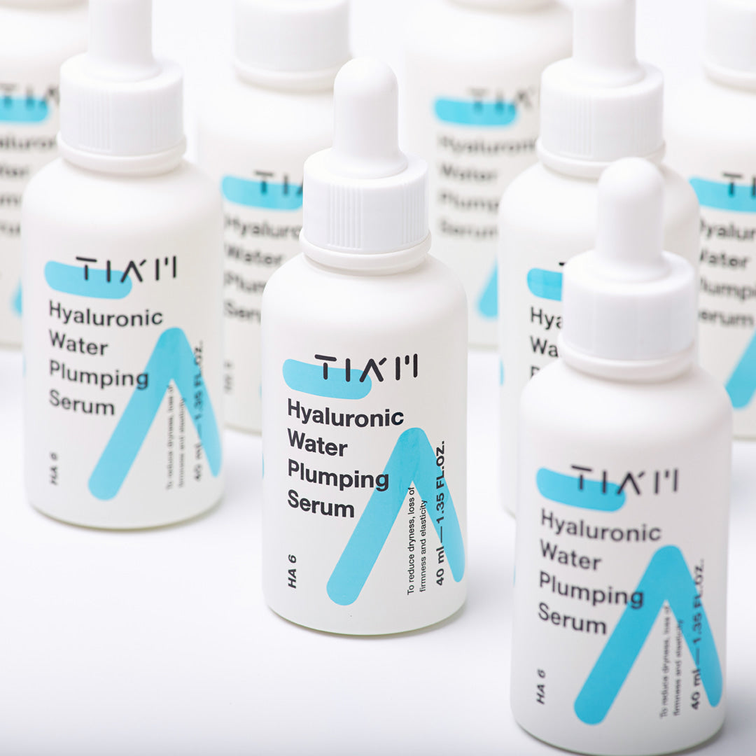 TIA'M Hyaluronic Acid Water Plumping Serum 40ml - Hydrating & Plumping Face Serum for Dry Skin - Perfect for Daily Skincare Routine & Anti-Aging