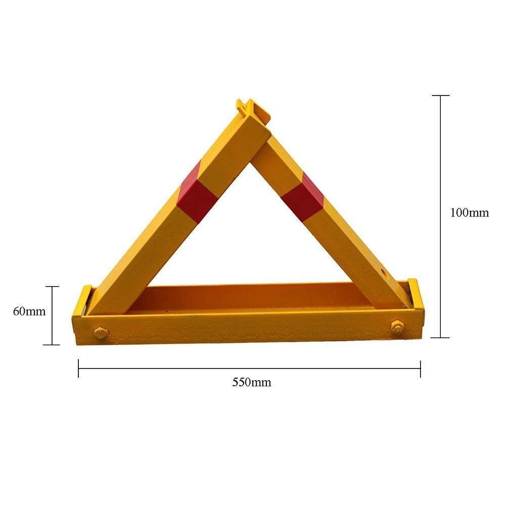 Heavy Duty Parking Latch Barrier - Triangle Channel Lock Collision Prevention System for Car Spaces, Fixed Bollard Without Padlock - Perfect for Shopping Malls, Office Buildings & Residential Parking Lots