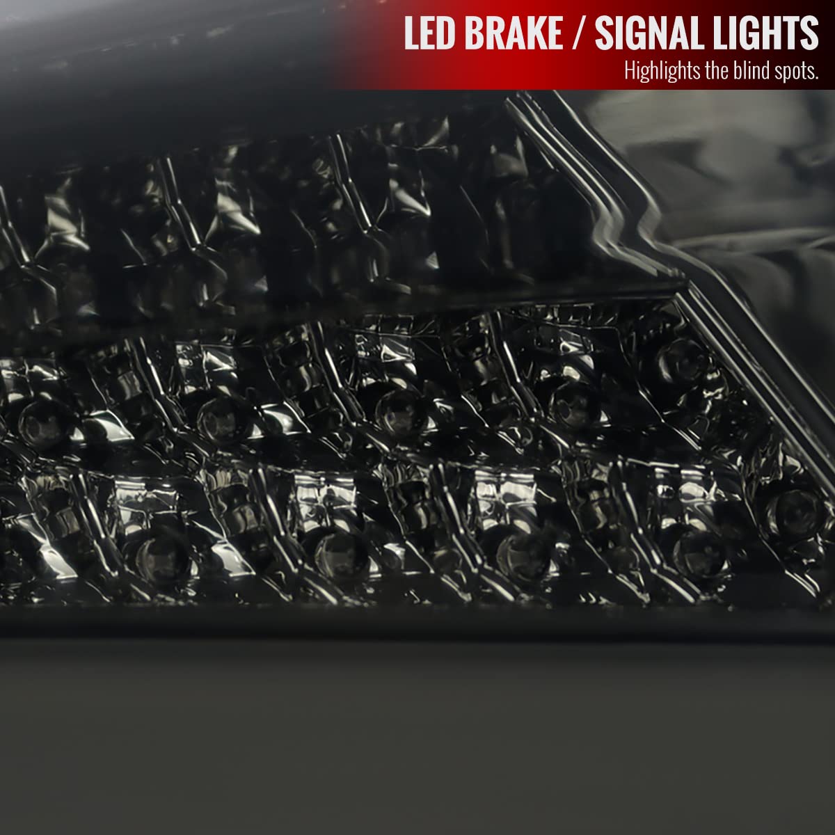 Ford Focus Hatchback LED Tail Lights (2015-2018) - Chrome Smoke Brake Lamps Pair - Durable & Bright Rear Lights for Night Driving & Enhanced Safety