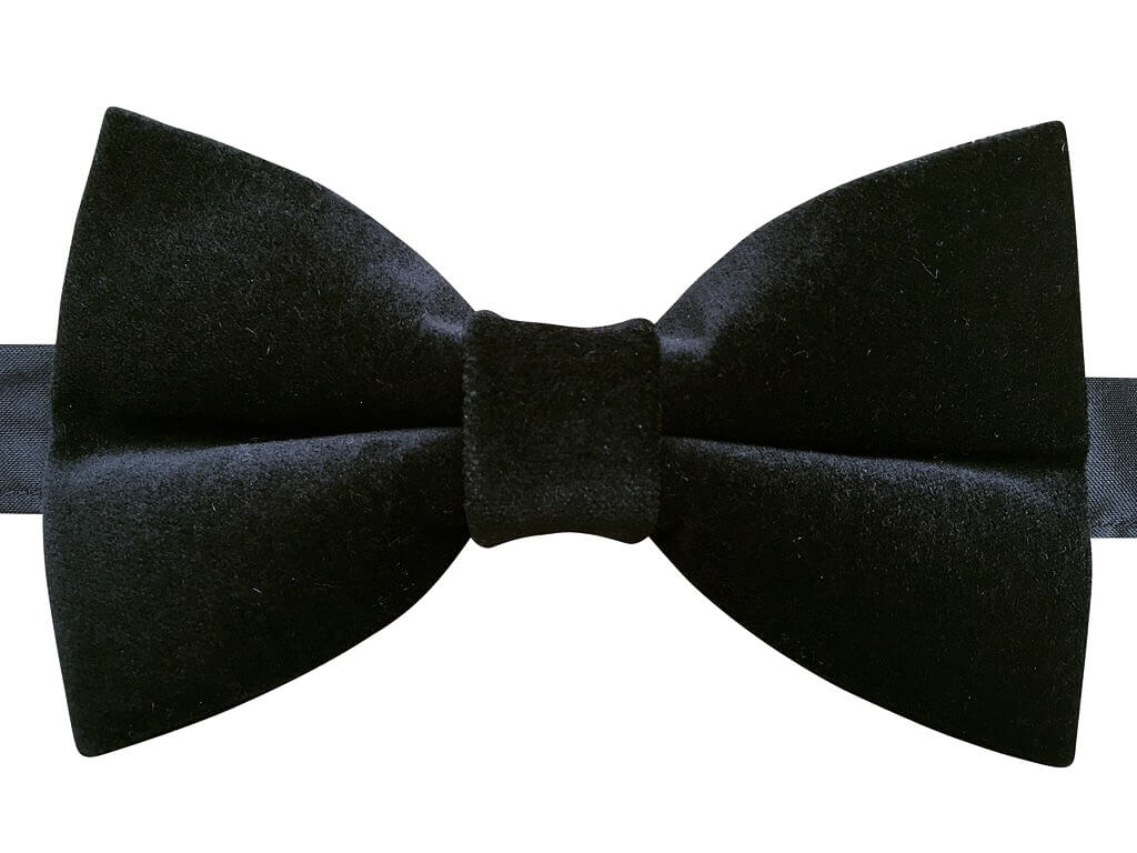 Elegant Black Velvet Bow Tie for Men - Premium Adjustable Formal Neckwear for Weddings, Prom & Special Occasions