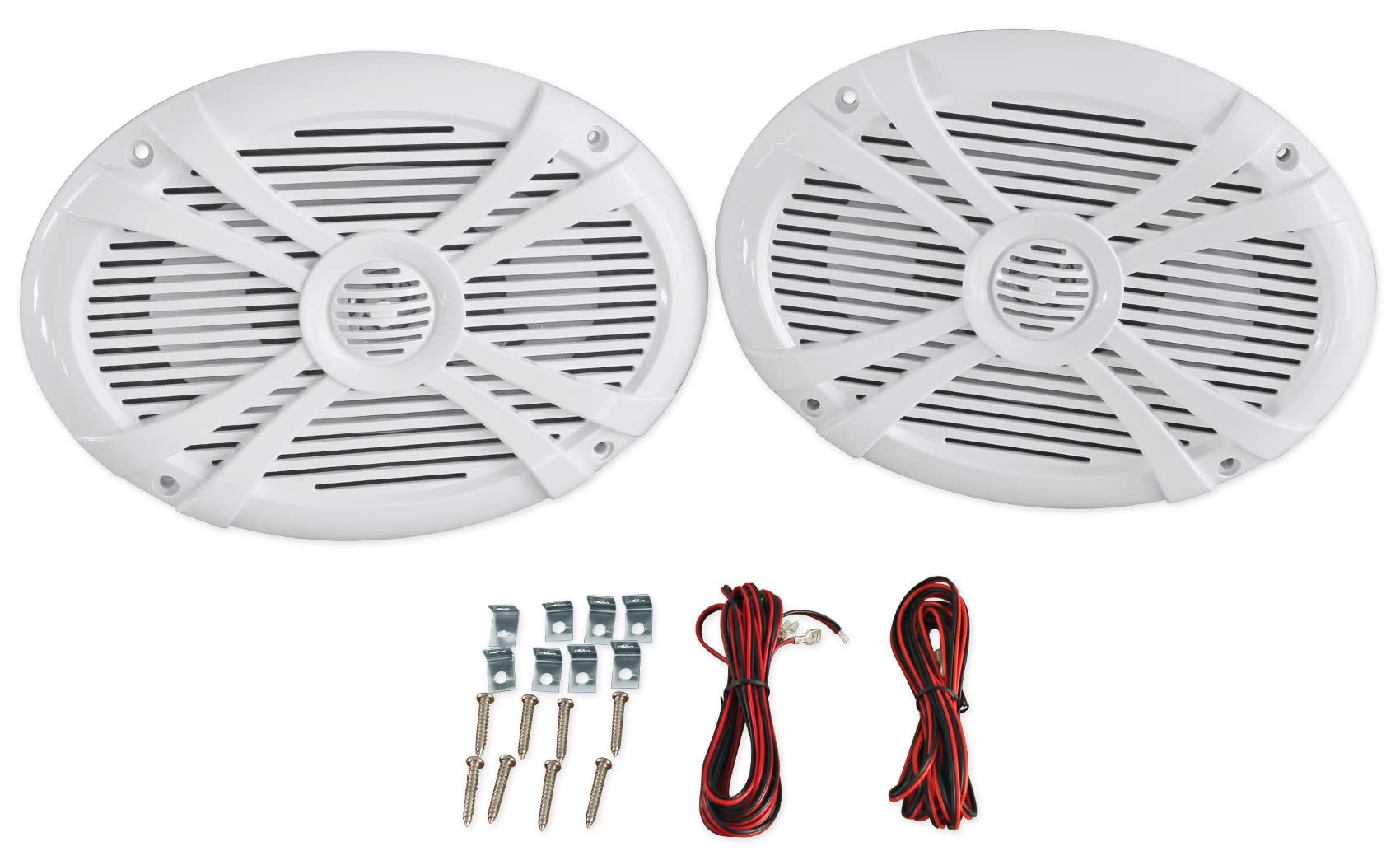 Rockville 2 6x9 1000W 360° Swivel White Aluminum Tower Speakers - Waterproof ATV/UTV Sound System for RZR, Can-Am, Polaris - Perfect for Off-Road Adventures, Beach Parties & Outdoor Events