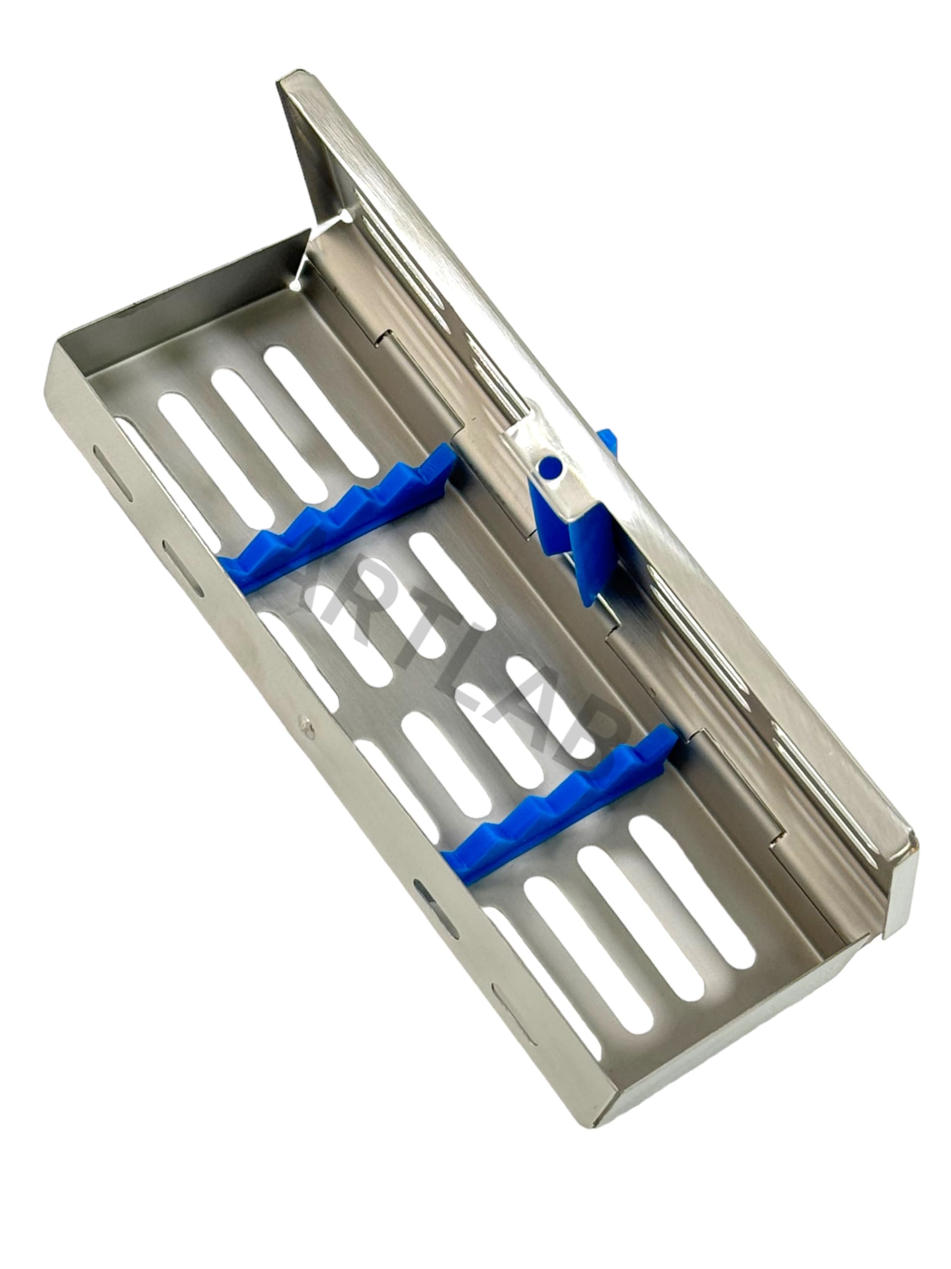 5-Slot Dental Sterilization Cassette for Autoclave - German Stainless Steel Instrument Tray Box (Blue) by Artlab - Perfect for Dental Clinics & Sterilization Centers