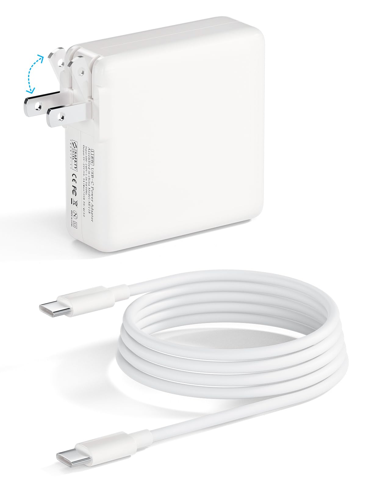 Original Title: Macbook Pro Charger 118W Usb-C Power Adapter For Macbook Pro Air 13 14 15 16 Inch Mac Book Laptop Retina M2 M1 2023 2022 2020 2019 2018 2017 2016 Computer Usb C To C Fast Charging Charger For IPad Pro    Optimized Title:   **118W USB-C Fast Charger for MacBook Pro/Air 13/14/15/16 Inch (M1/M2, 2016-2023) & iPad Pro - High-Speed Power Adapter with USB-C to USB-C Cable - Perfect for Home, Office & Travel**