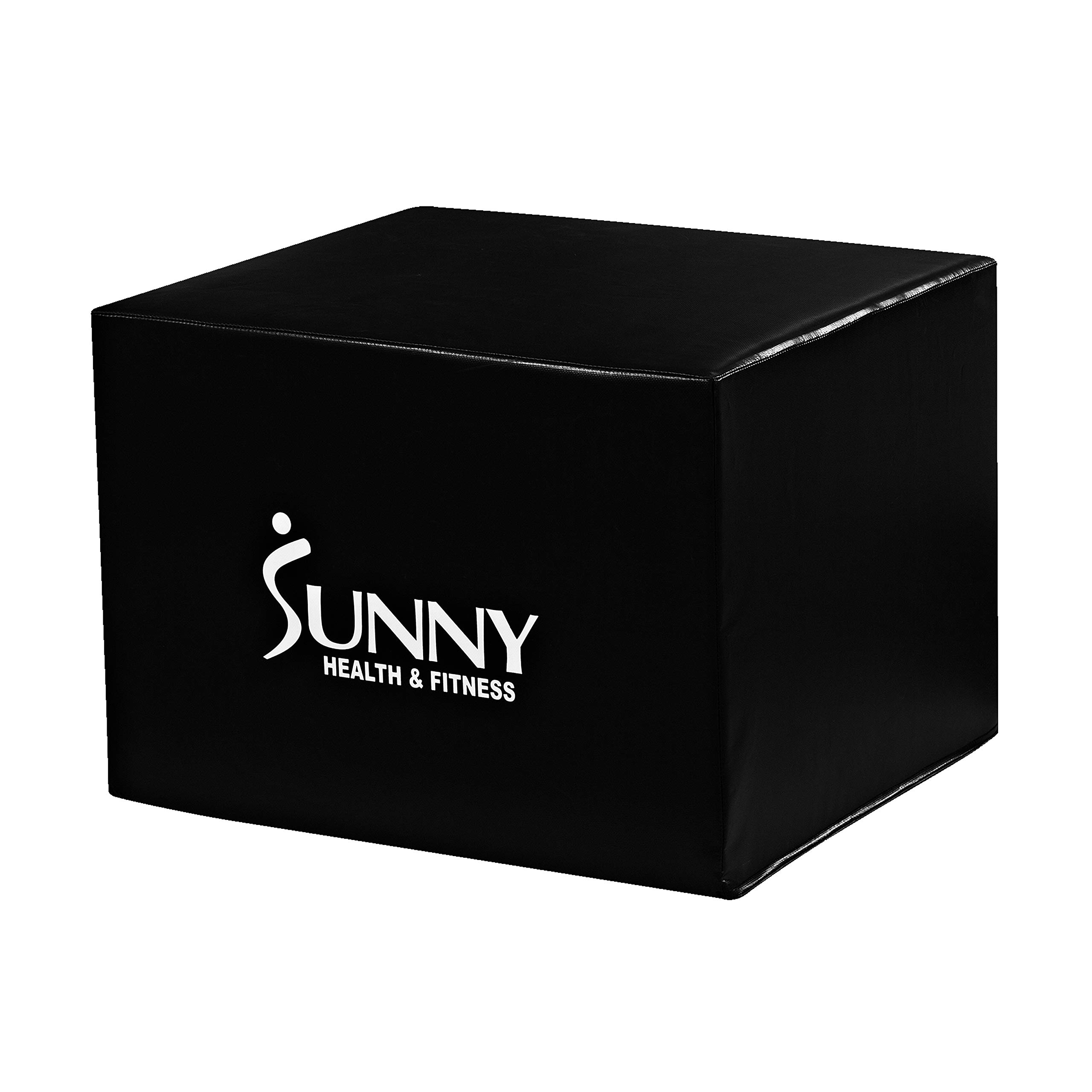 Sunny Health & Fitness Adjustable Height Foam Plyo Box - 3-Level Weight Capacity for CrossFit, Home Gym & Functional Training - Perfect for Box Jumps, Step-Ups & Strength Exercises