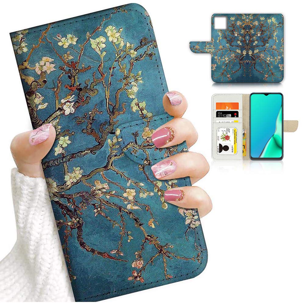 Premium Flip Wallet Phone Case for iPhone 12 & iPhone 12 Pro - Almond Blossoms Design (A24256) | Slim Protective Cover with Card Slots | Perfect for Everyday Use, Travel & Business Meetings