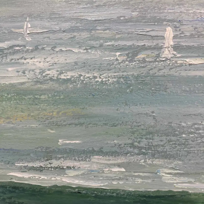 Ocean and Sky Painting #OS 014 - Handmade Canvas Wall Art for Home Decor, Office, Living Room & Bedroom