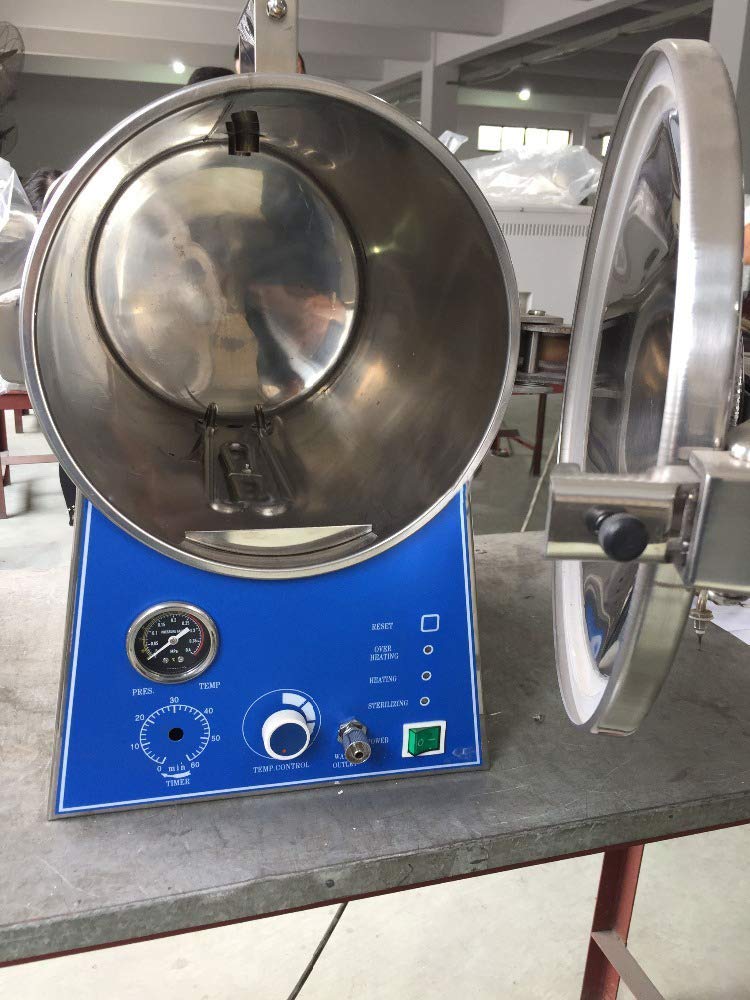 24L Table Top Stainless Steel Portable Autoclave Sterilizer Machine - Lab Equipment for Medical, Dental & Tattoo Use | TM-T24J | Compact Steam Sterilization for Clinics, Salons & Research Facilities