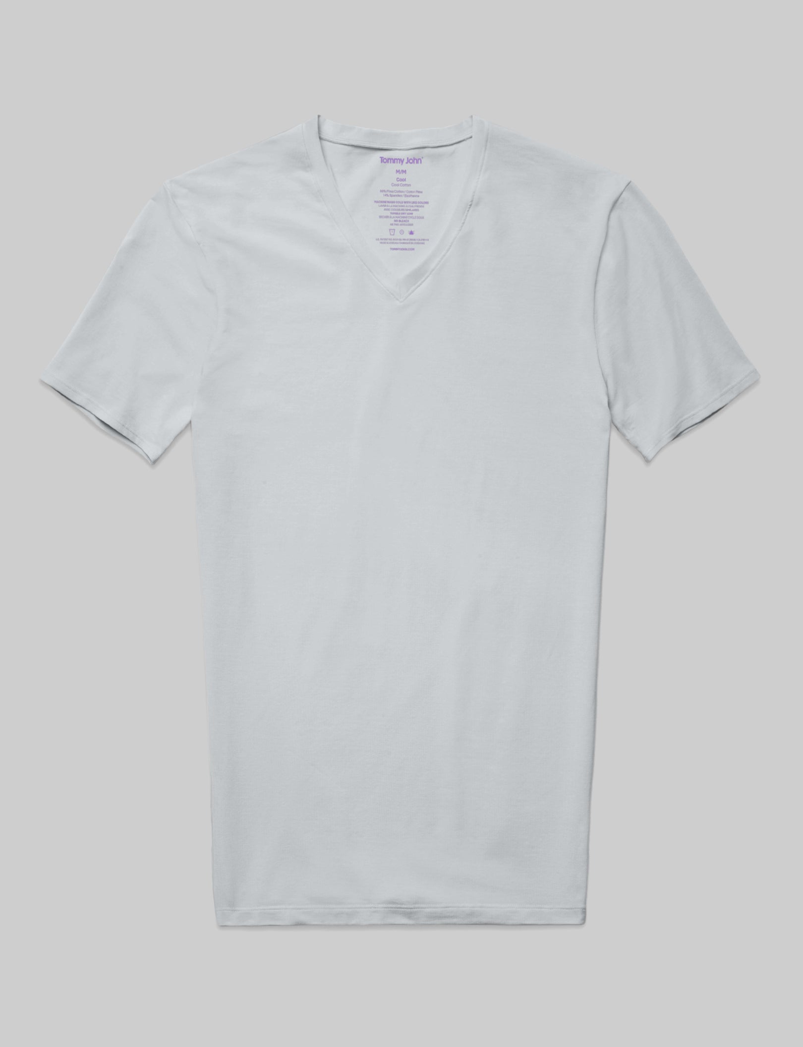 Cool Cotton High V-Neck Undershirt for Men - Stay Tucked & Comfortable All Day - Perfect for Work, Business Casual & Formal Wear