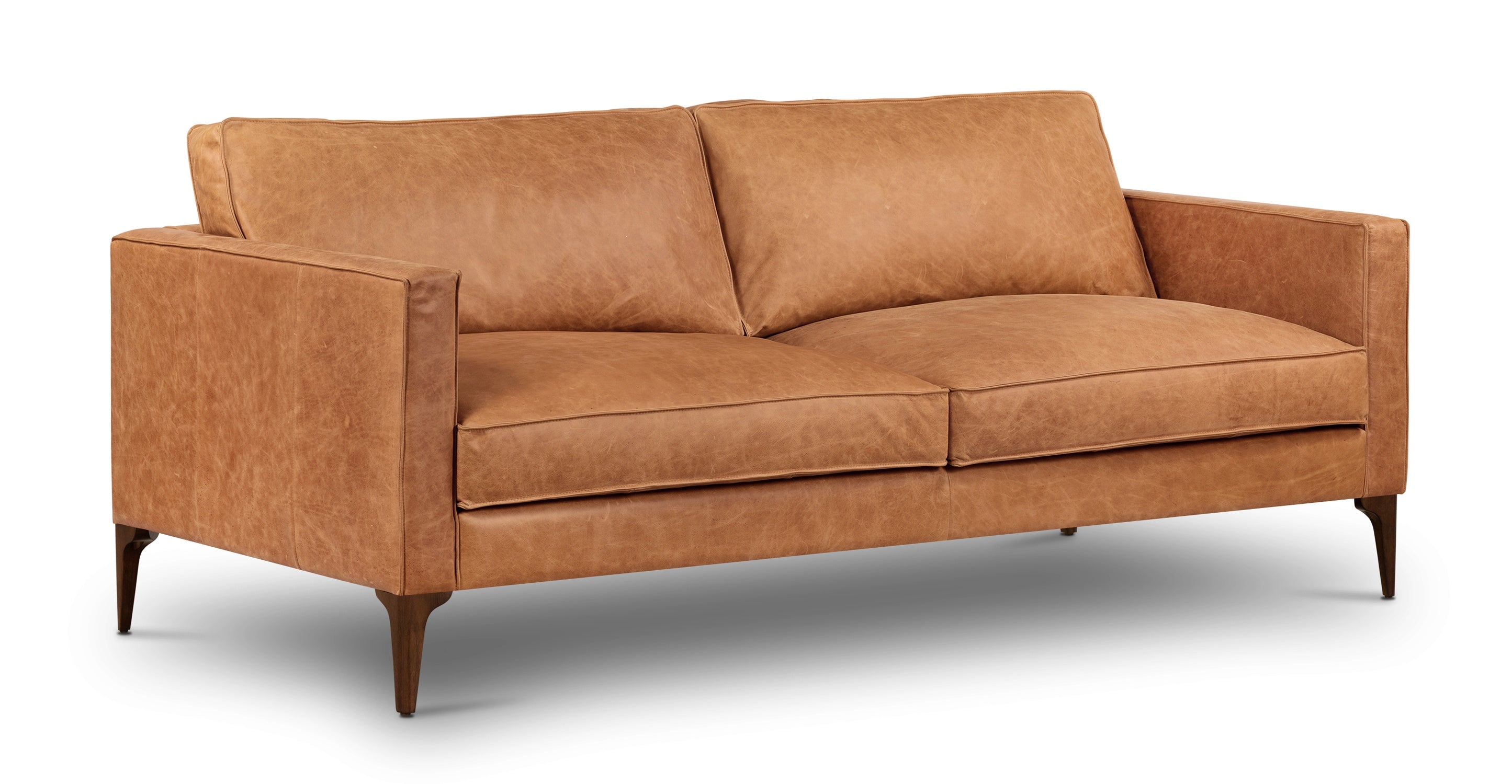 Premium Mateo Genuine Leather Sofa - Modern Luxury Living Room Furniture for Home & Office - Comfortable & Durable Leather Couch for Relaxing, Entertaining & Stylish Decor