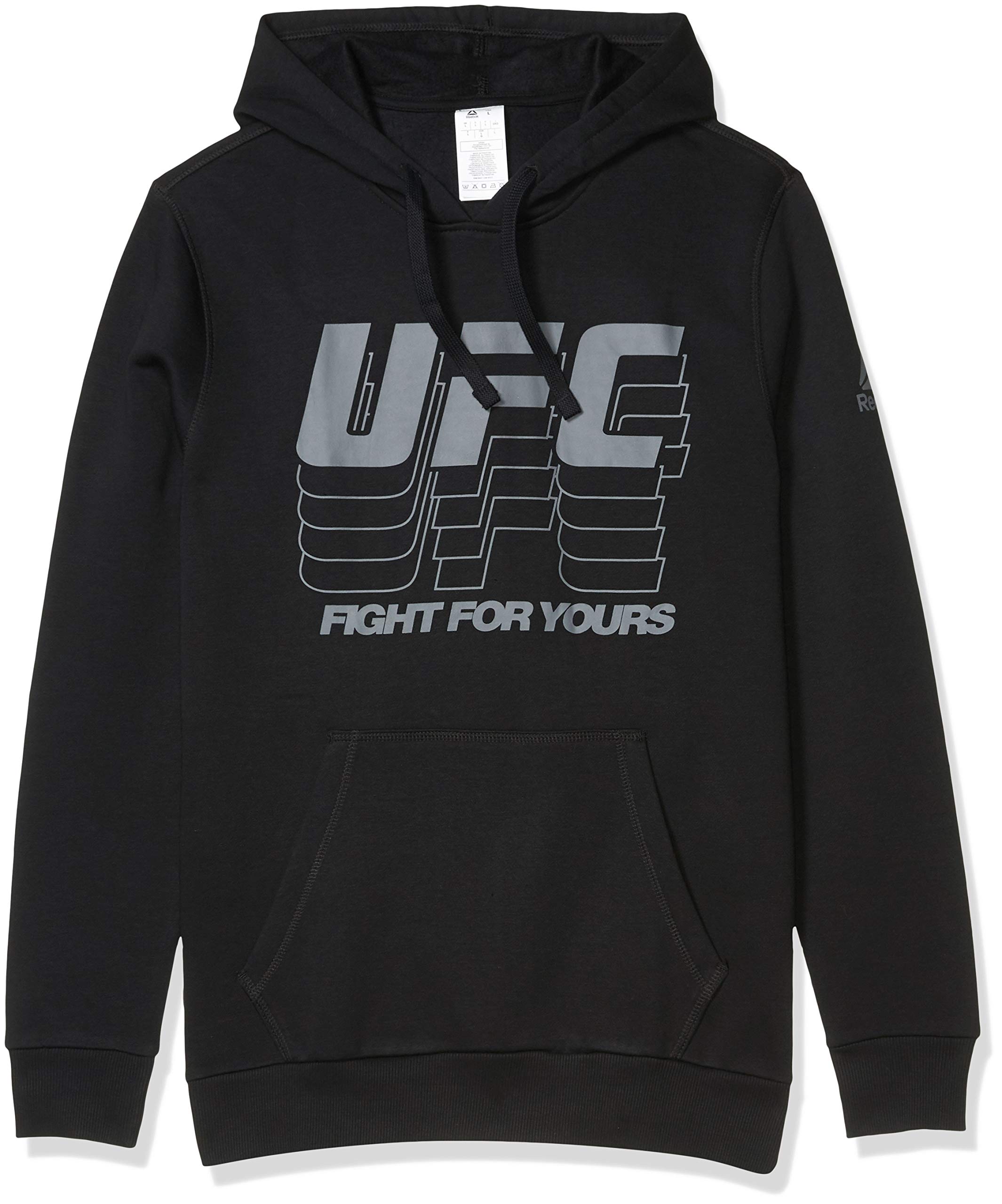 Reebok Men's UFC Fan Gear Pullover Hoodie - Official Licensed UFC Apparel for Training & Streetwear