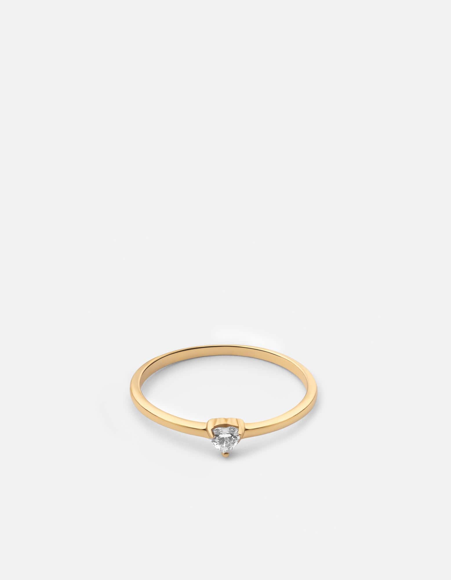 Adora Heart Ring - 14K Gold Vermeil & Genuine Sapphire Jewelry for Women - Perfect for Valentine's Day Gifts, Anniversary Presents & Romantic Occasions